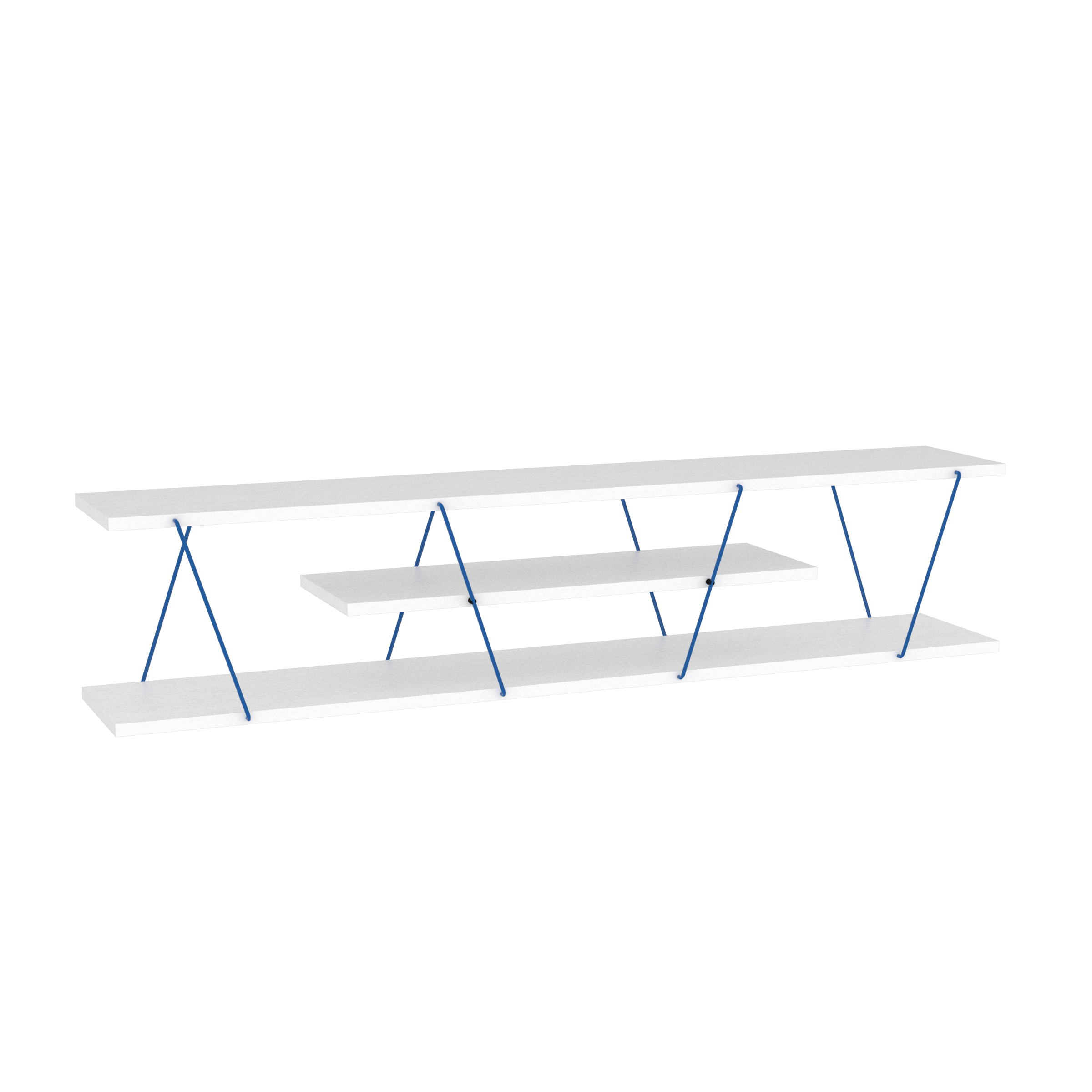 Tars Tv Stand White - Blue