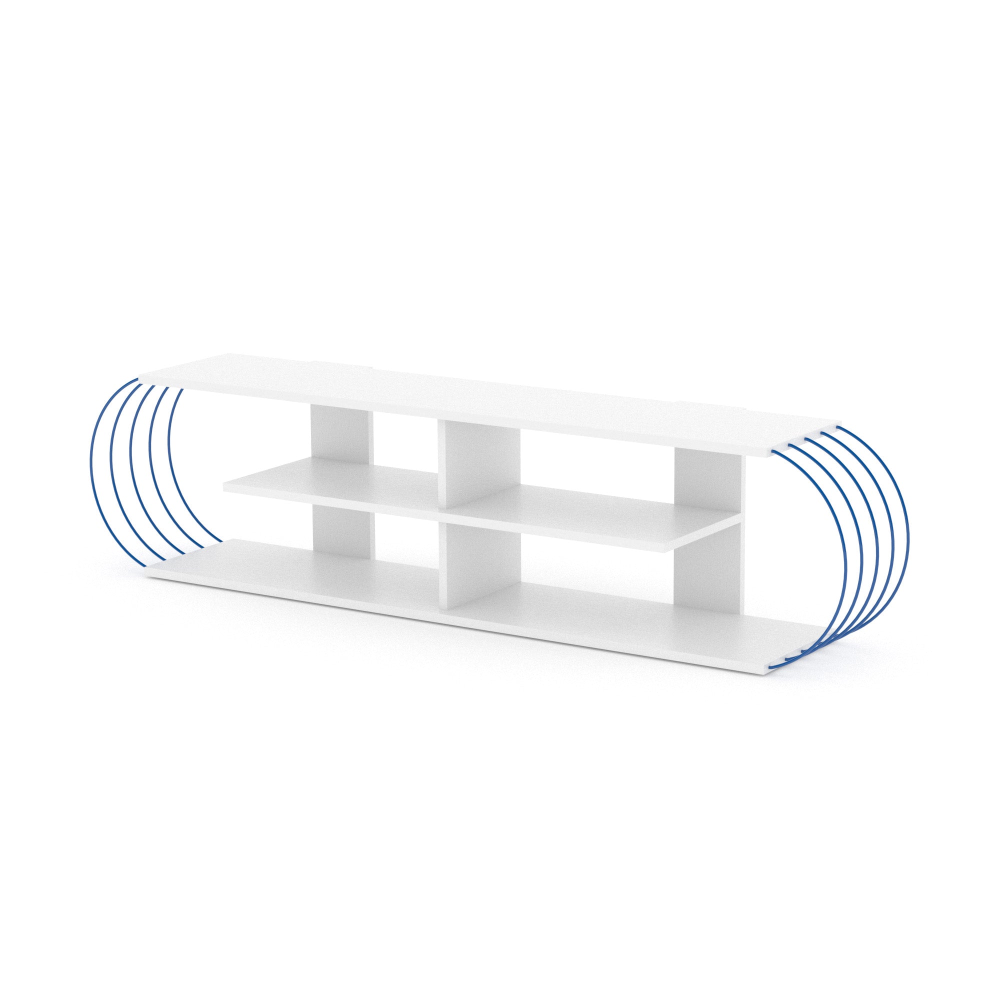 Case Tv Stand White-Blue