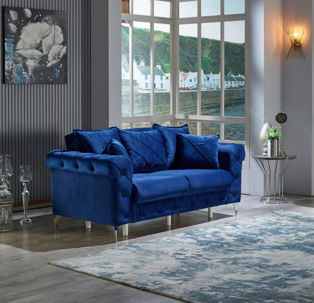 Riva Convertible Loveseat Navy