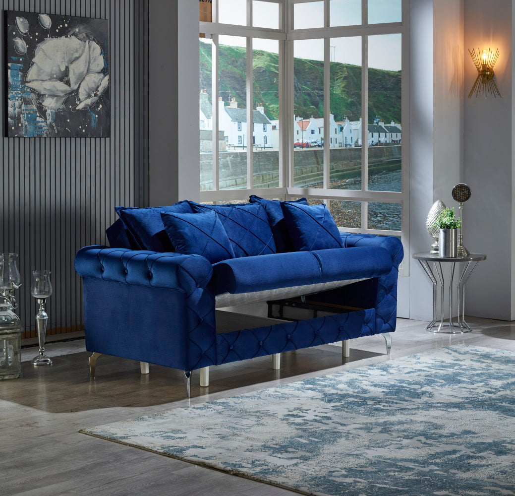 Riva Convertible Loveseat Navy