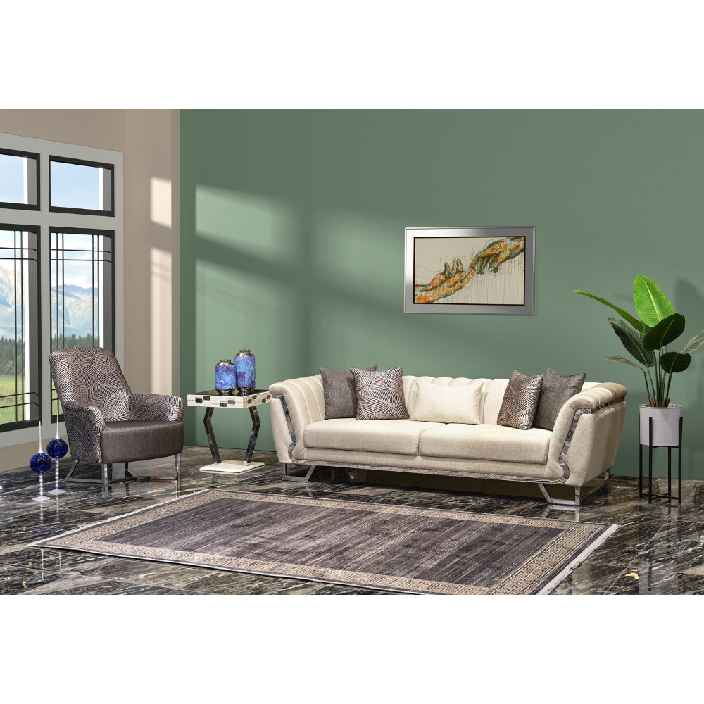 Roma Stationary Sofa Cream
