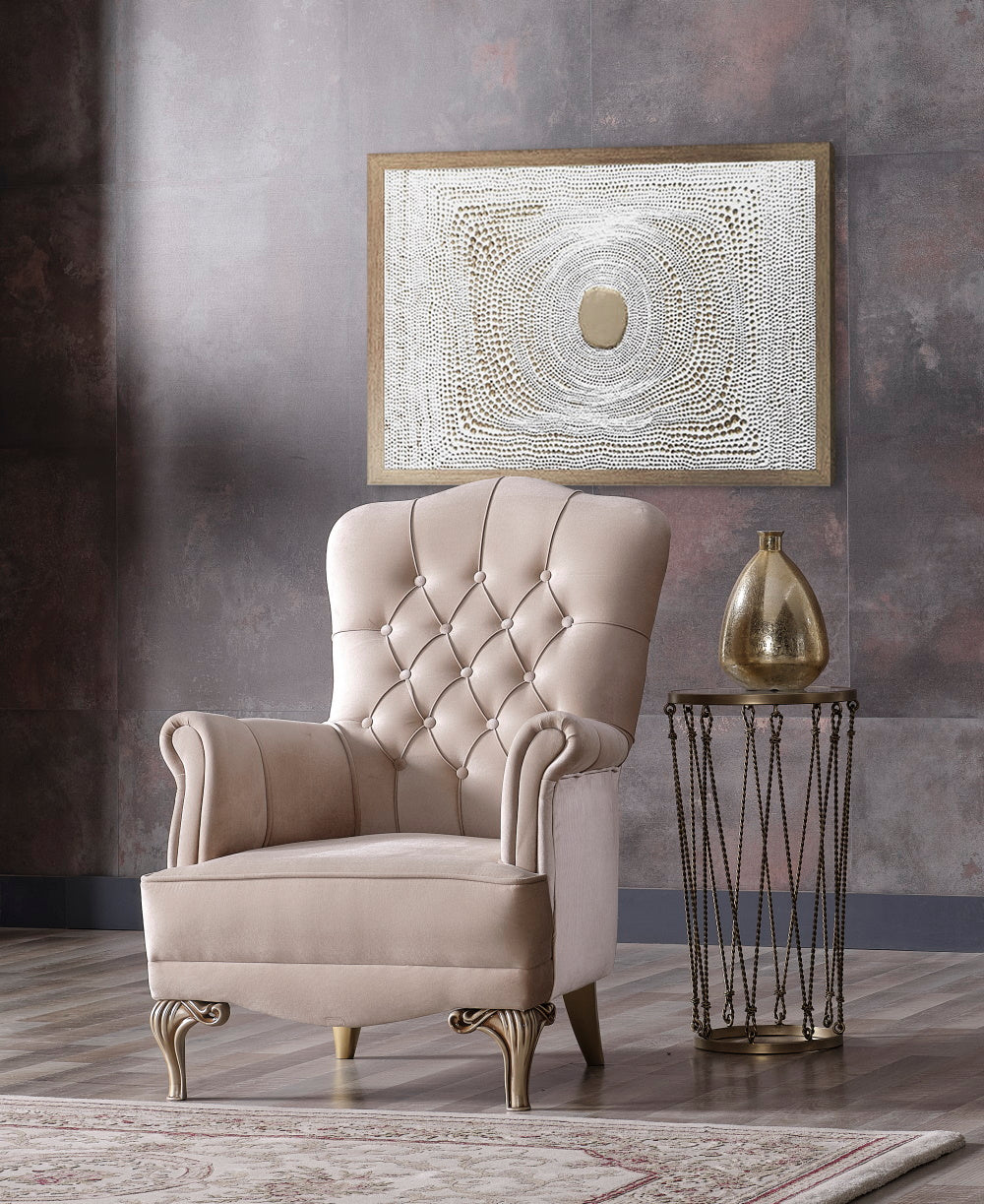 Rustik Convertible Livingroom (2 Sofa & 2 Chair) Beige