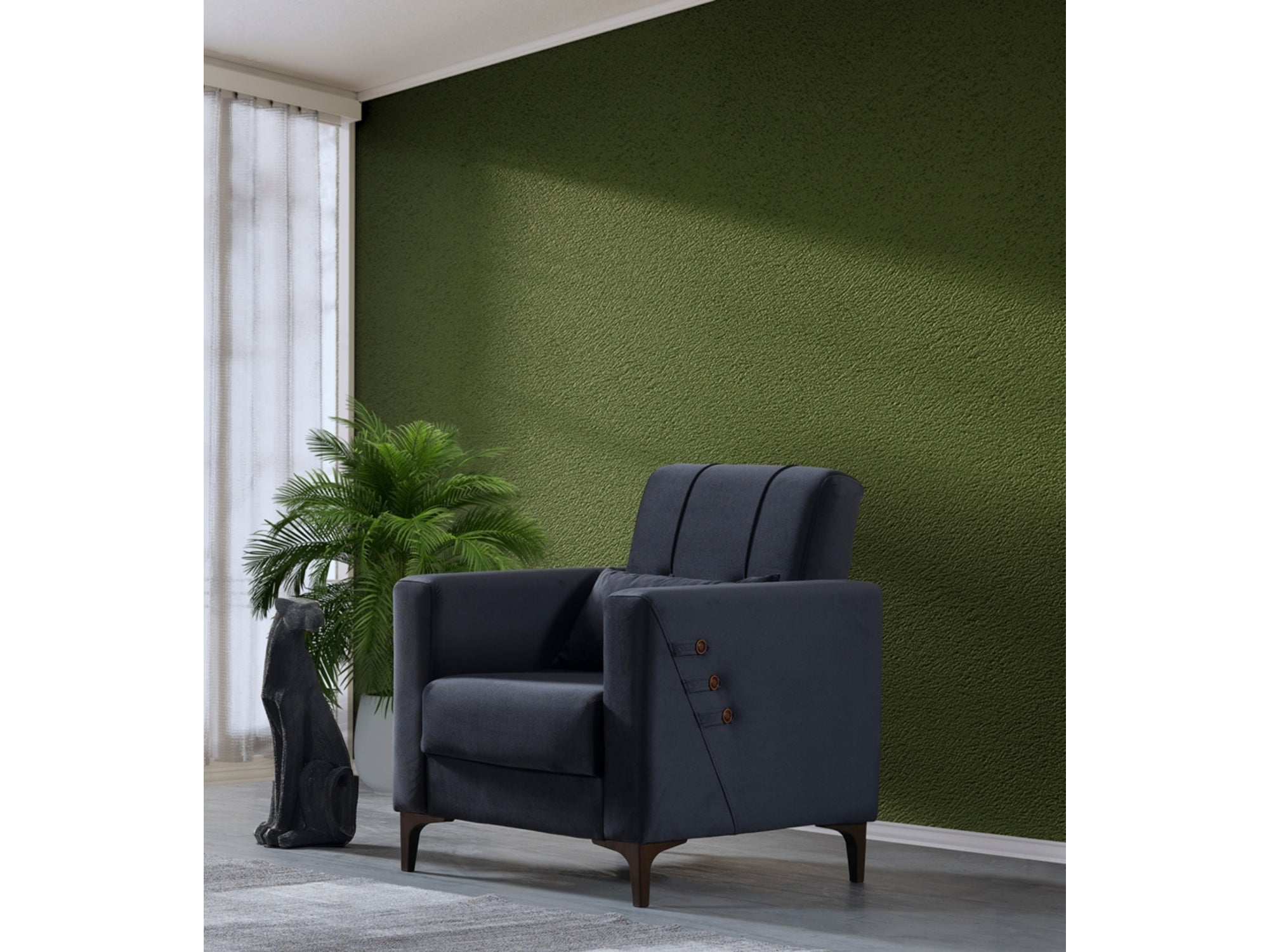 Step Convertible Livingroom (2 Sofa & 2 Chair) Grey