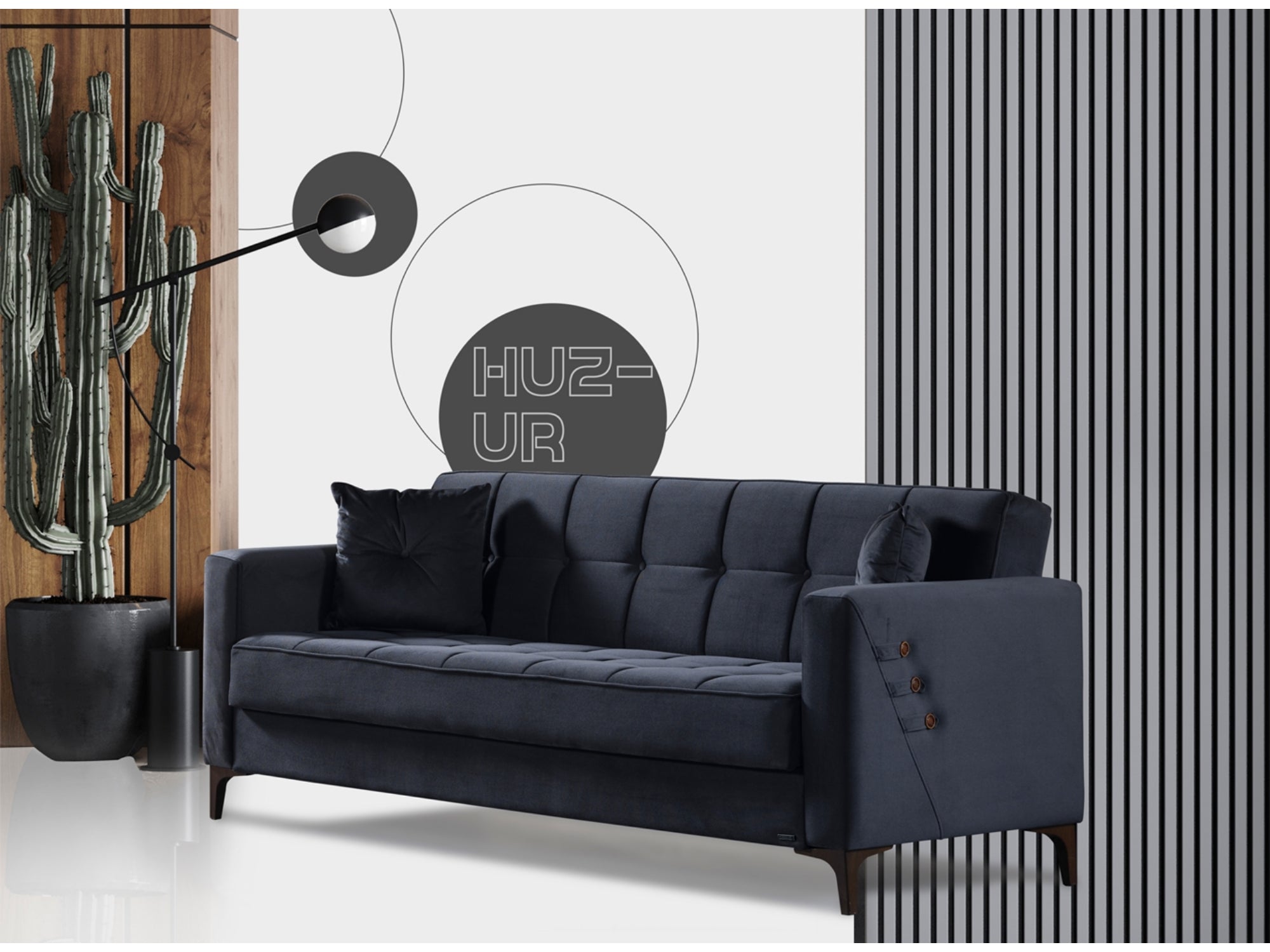 Step Convertible Livingroom (2 Sofa & 2 Chair) Grey