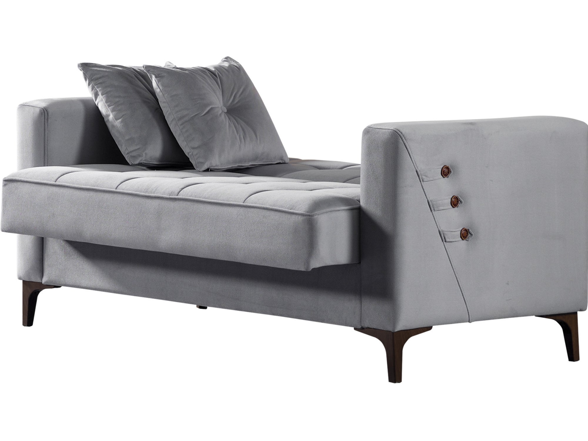 Step Convertible Loveseat Light Grey