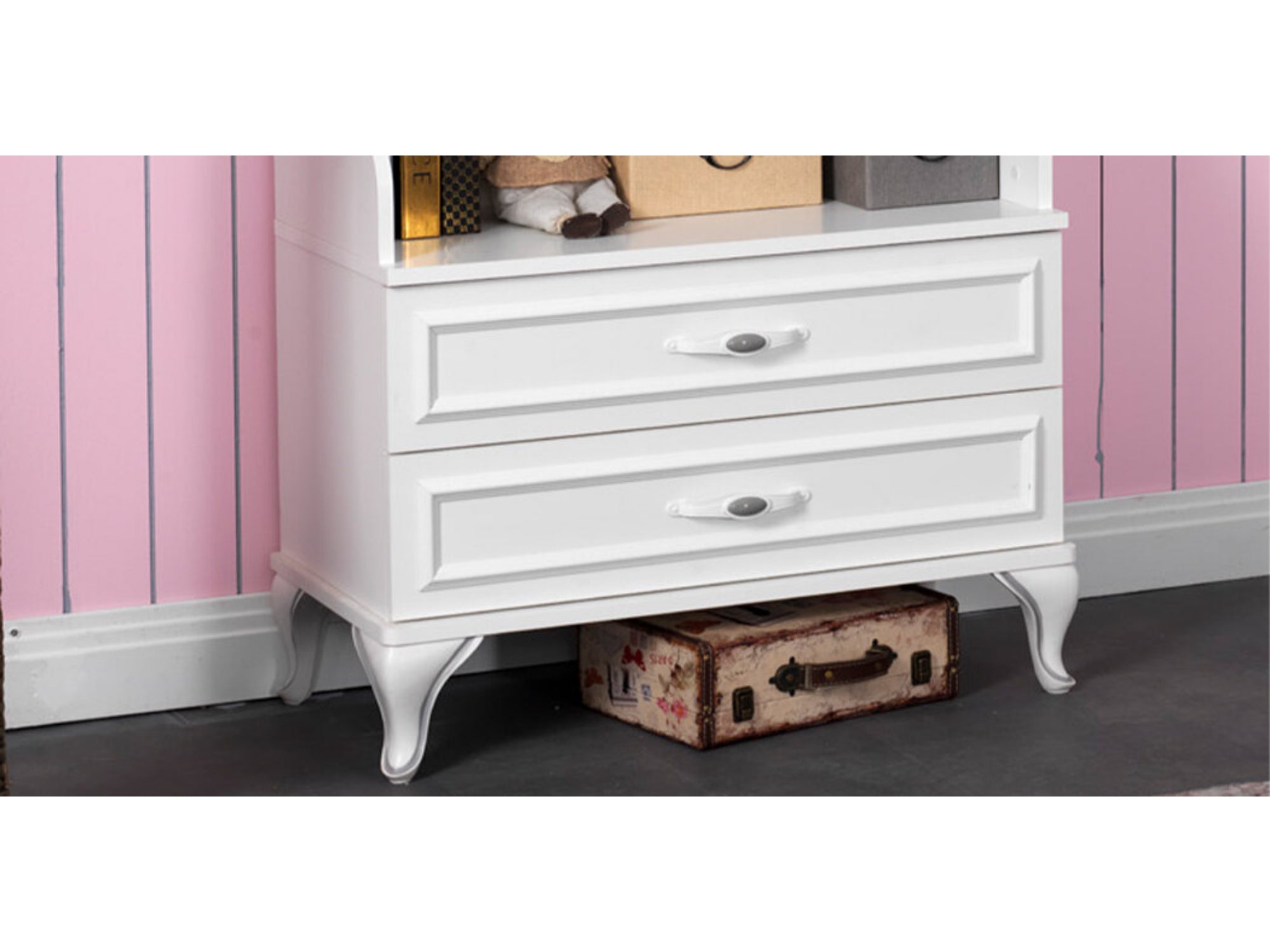 Angle Kids Room Set (Twin Bed & Study Desk & Nightstand)