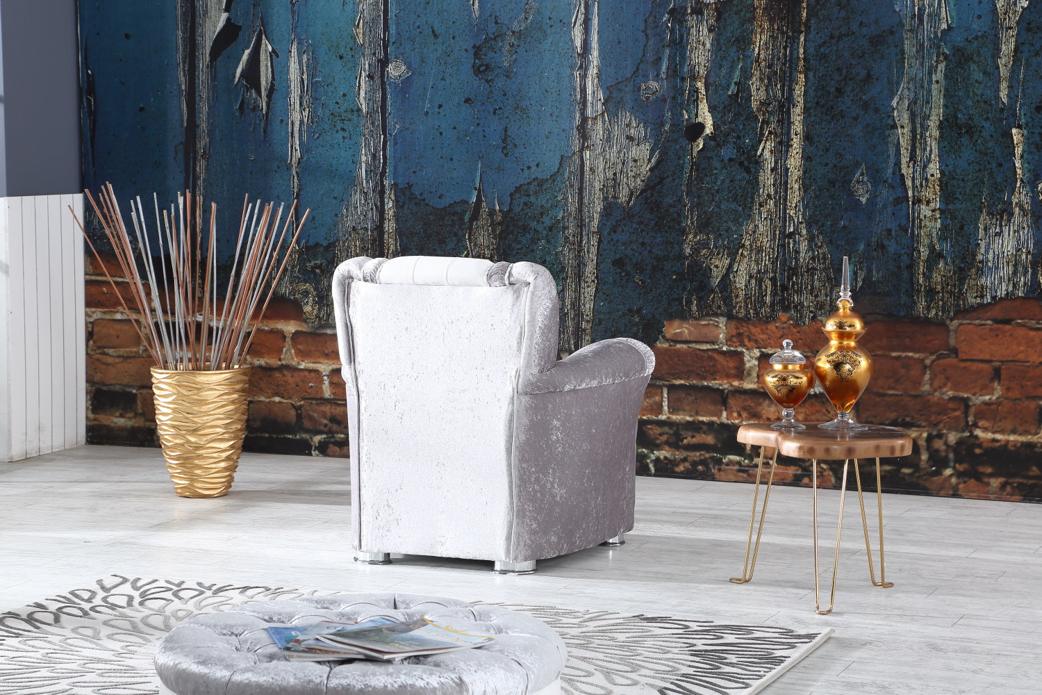 Idea Livingroom Chair Silver-White