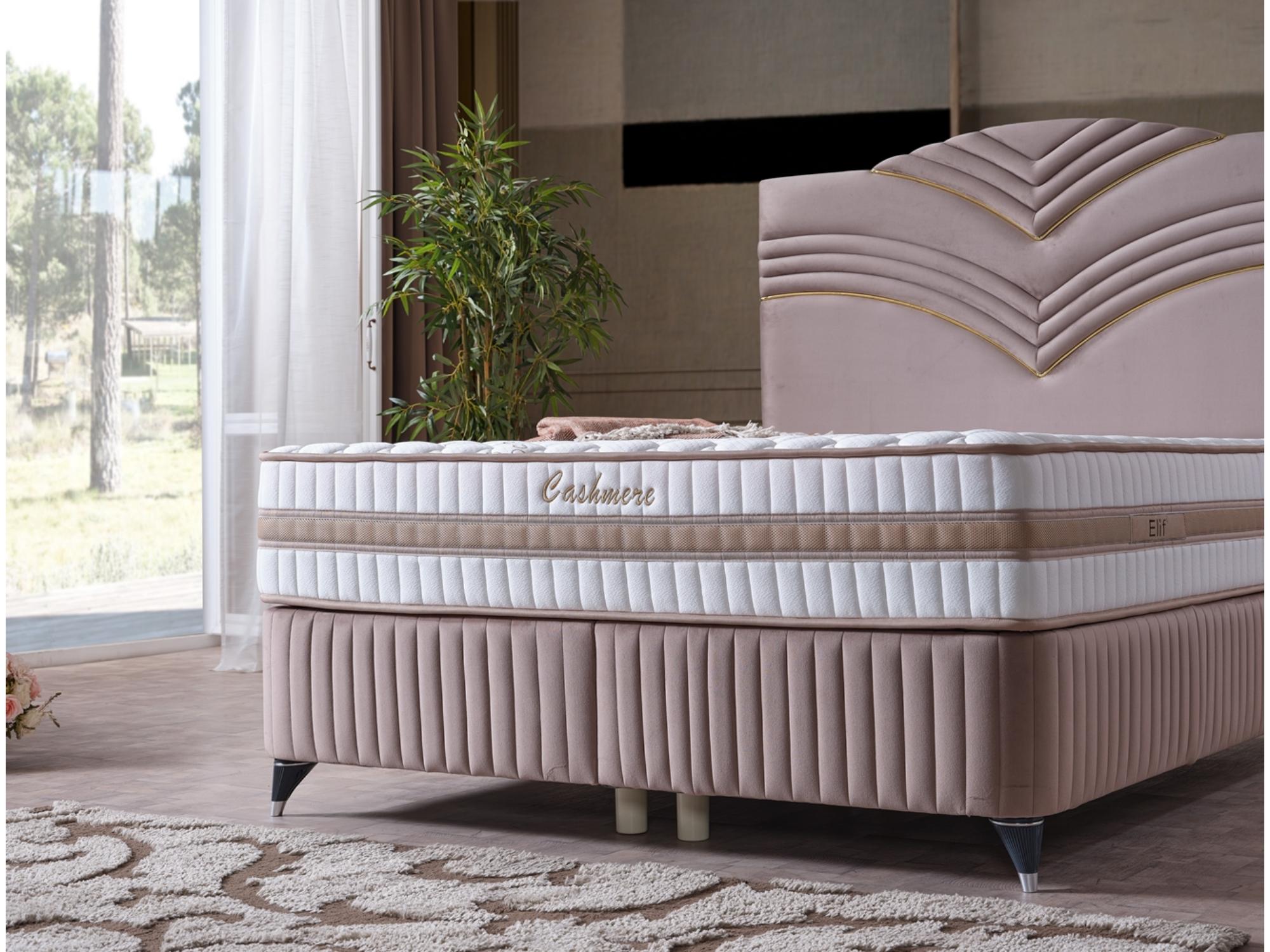 Cınar Storage Bed With Headboard Light Brown