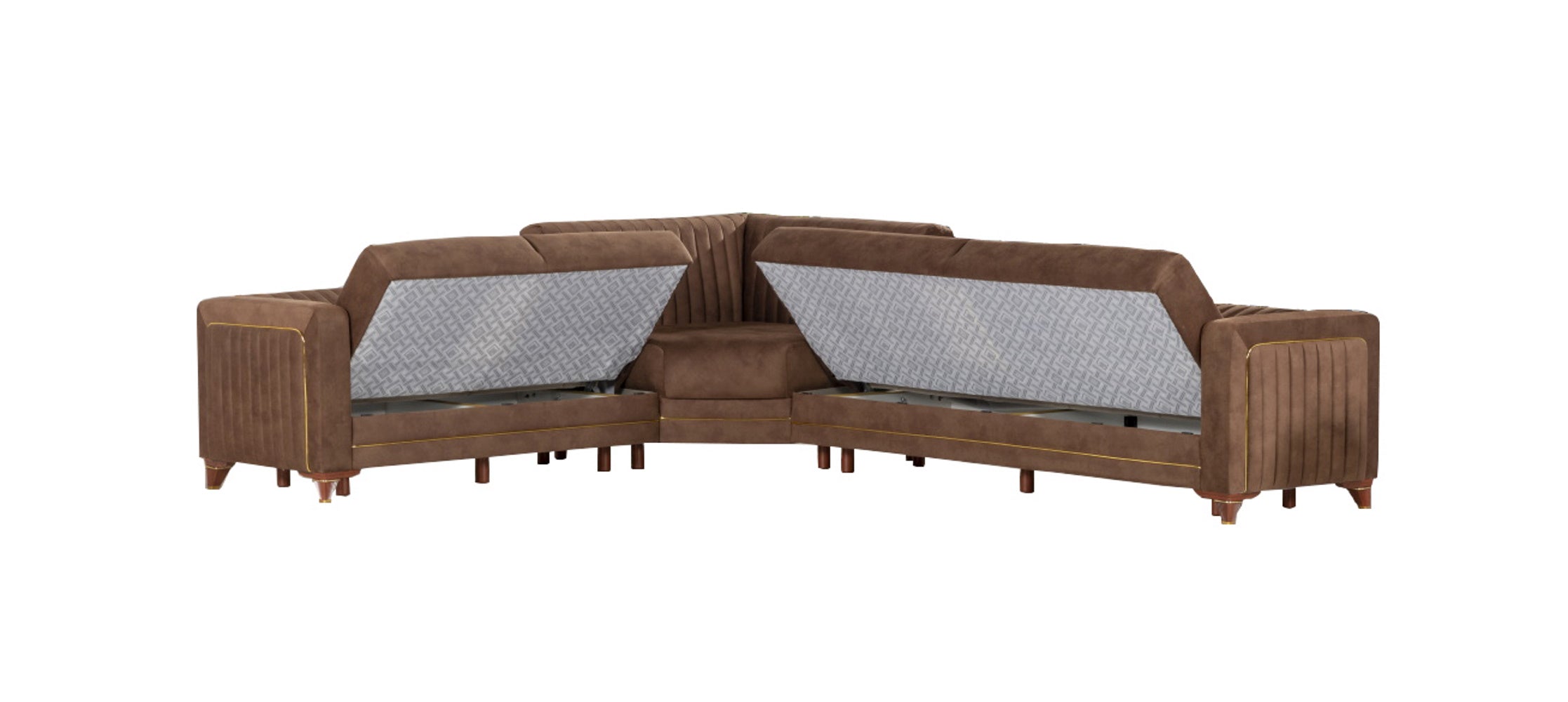 Line Convertible Sectional Brown