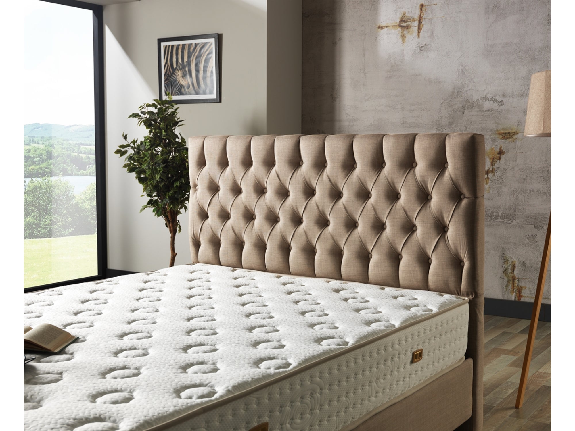 Nevada Storage Bed With Headboard Cream