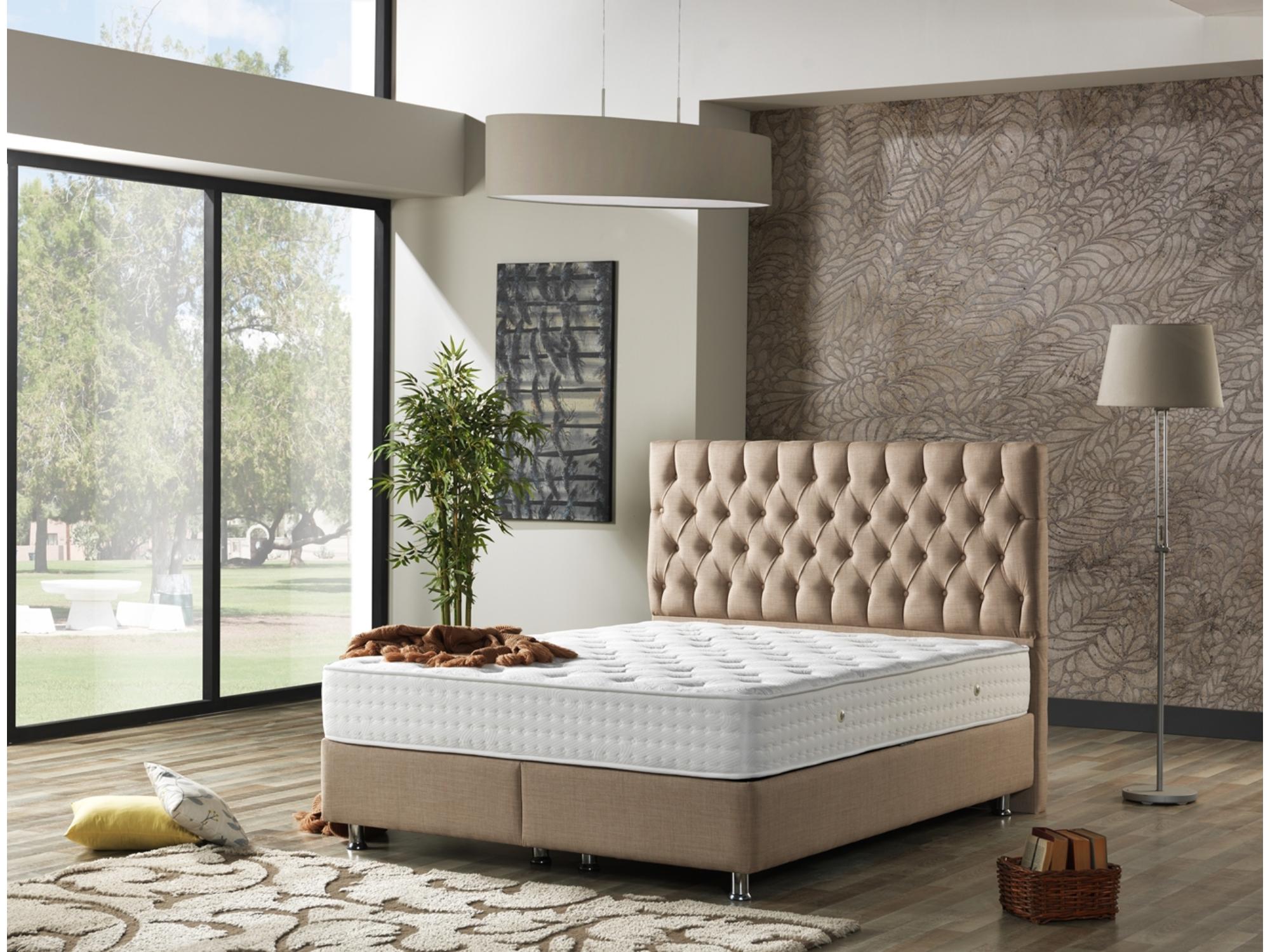 Nevada Storage Bed With Headboard Cream