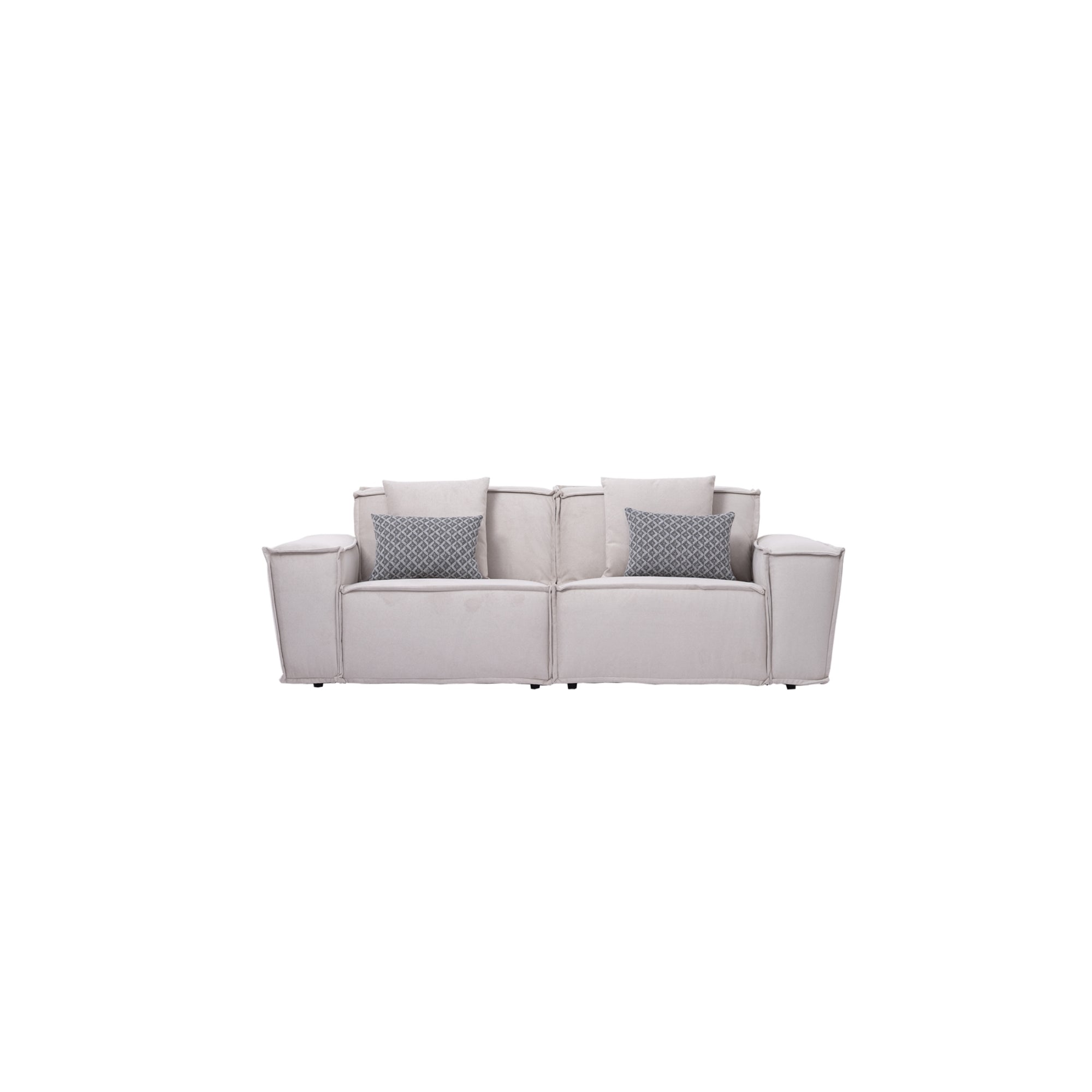 Padova Sectional With Ottoman Cream