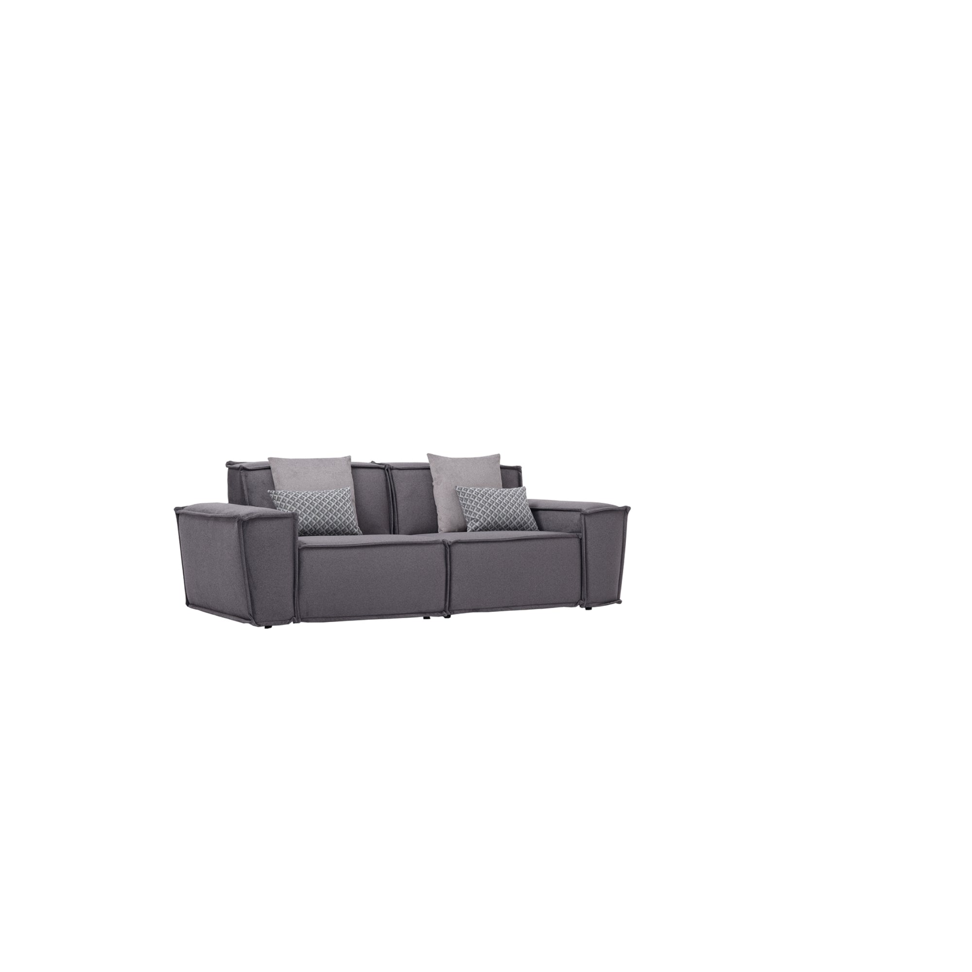 Padova Sectional With Ottoman Grey