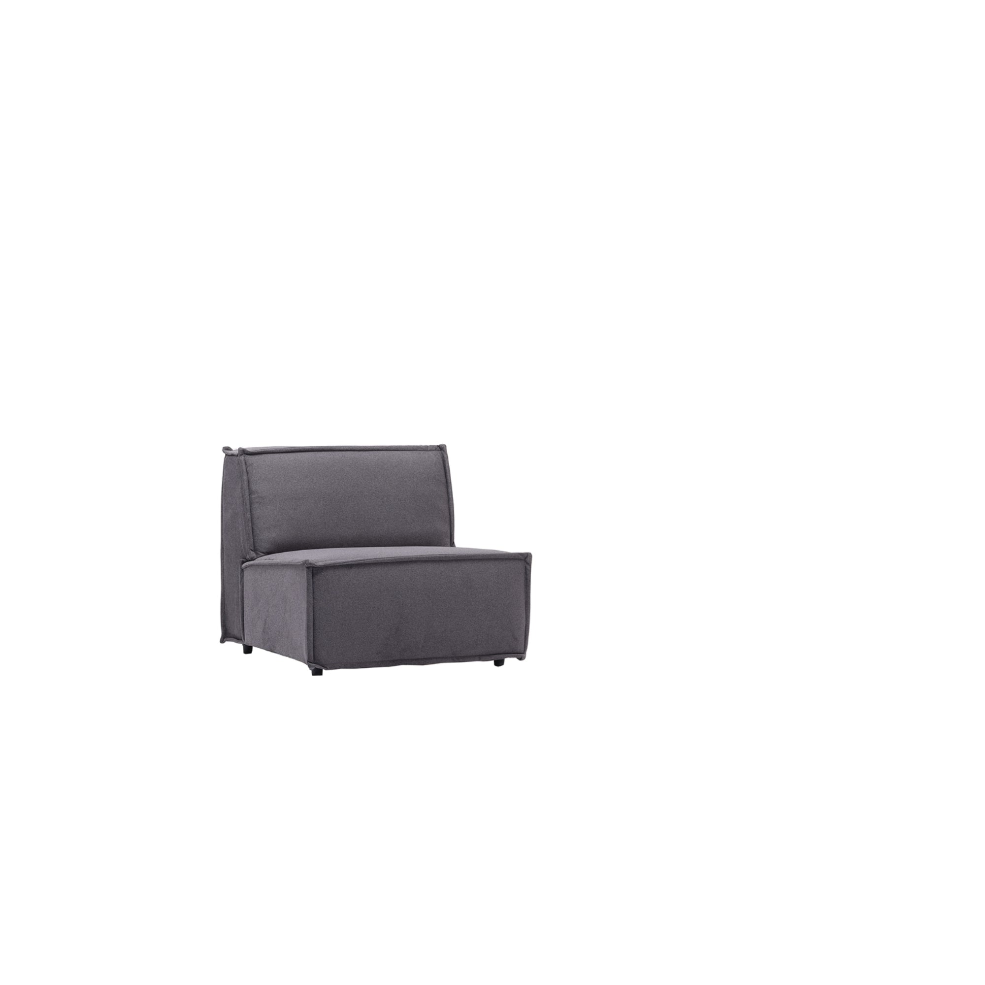 Padova Sectional With Ottoman Grey