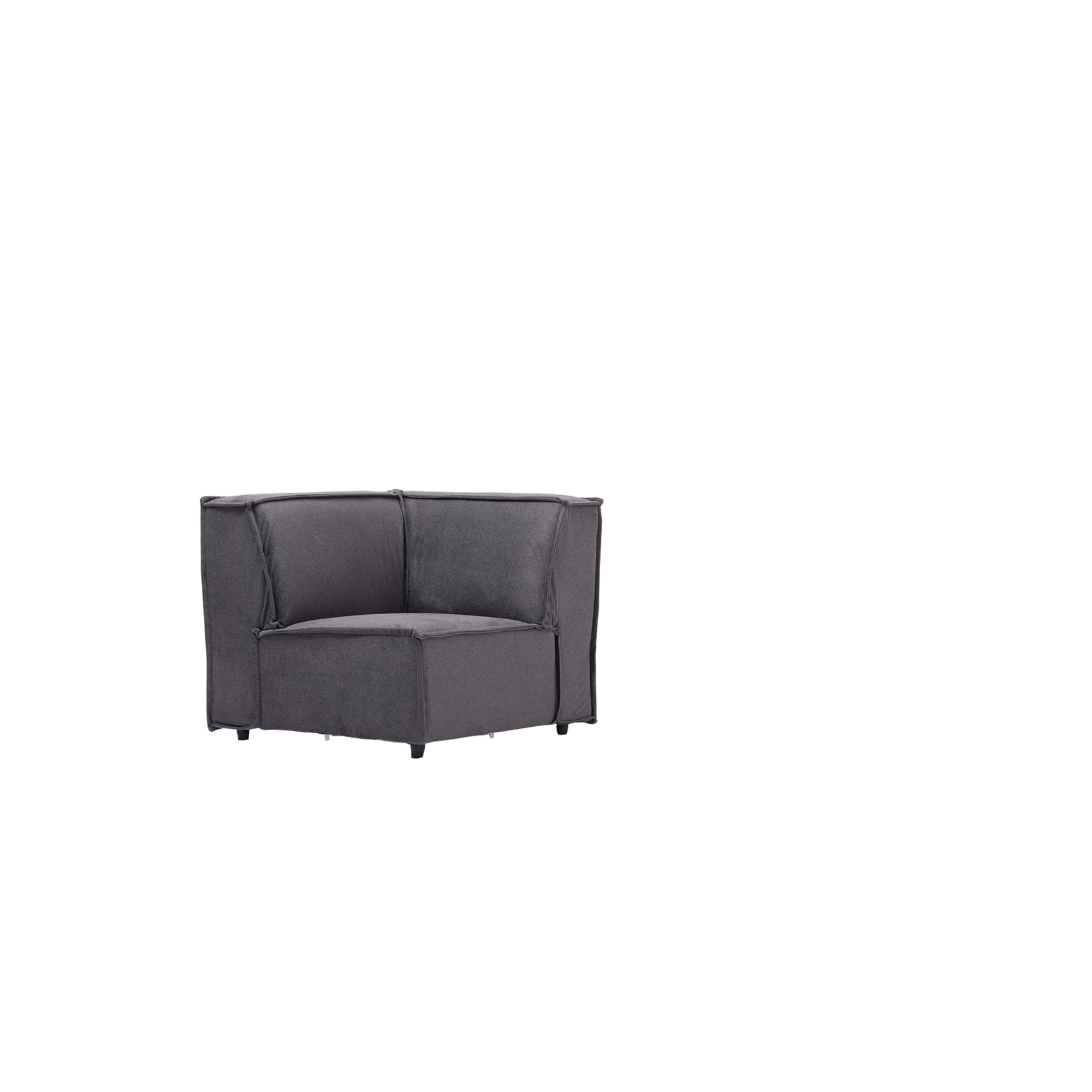 Padova Sectional With Ottoman Grey