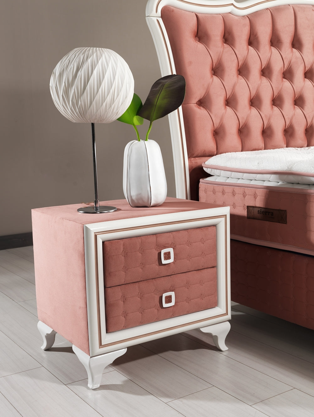 Royal King Storage Bed With Headboard Pink