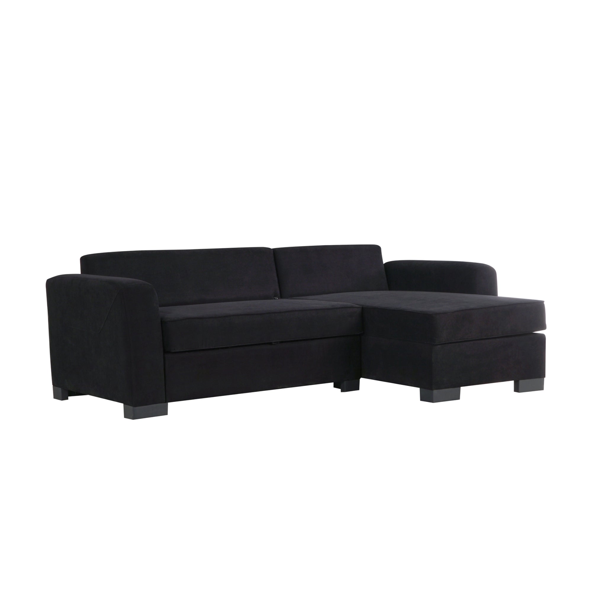 Veneto Convertible Sectional Black