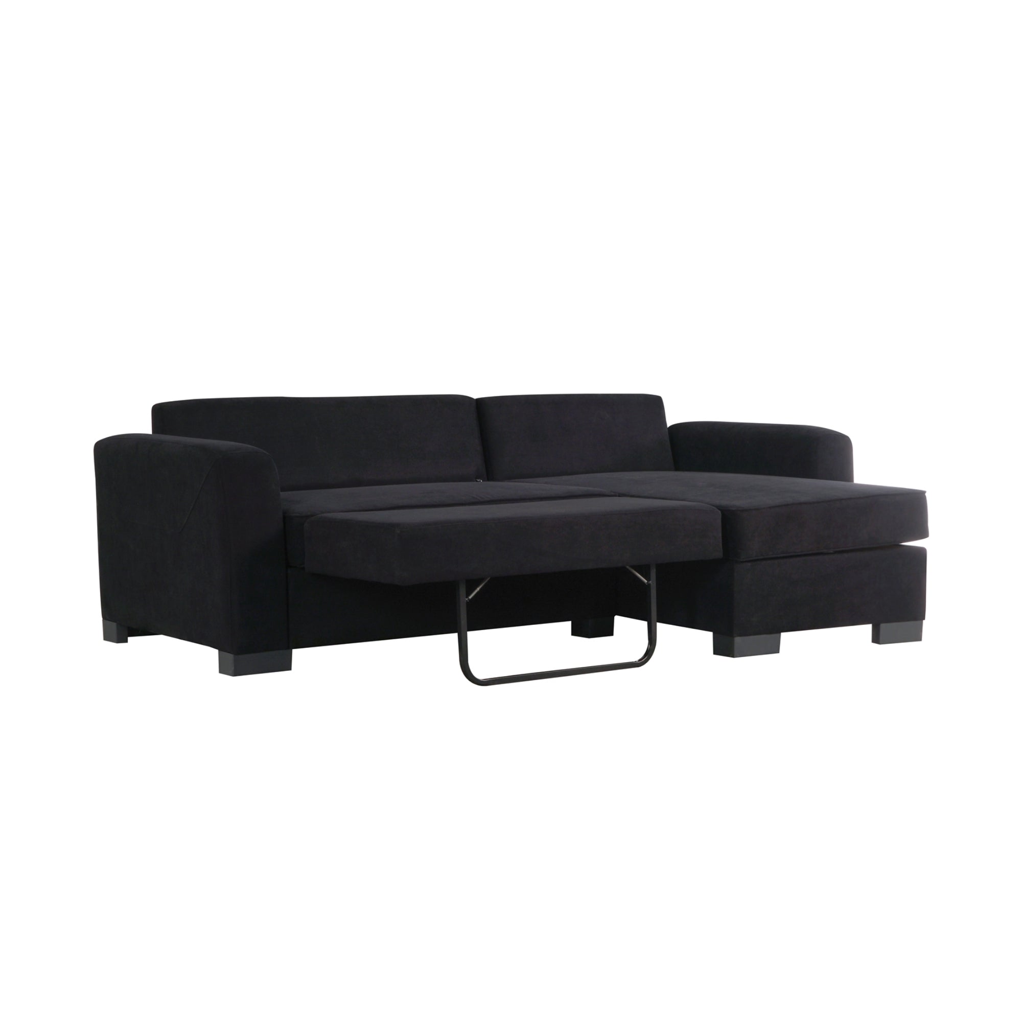 Veneto Convertible Sectional Black