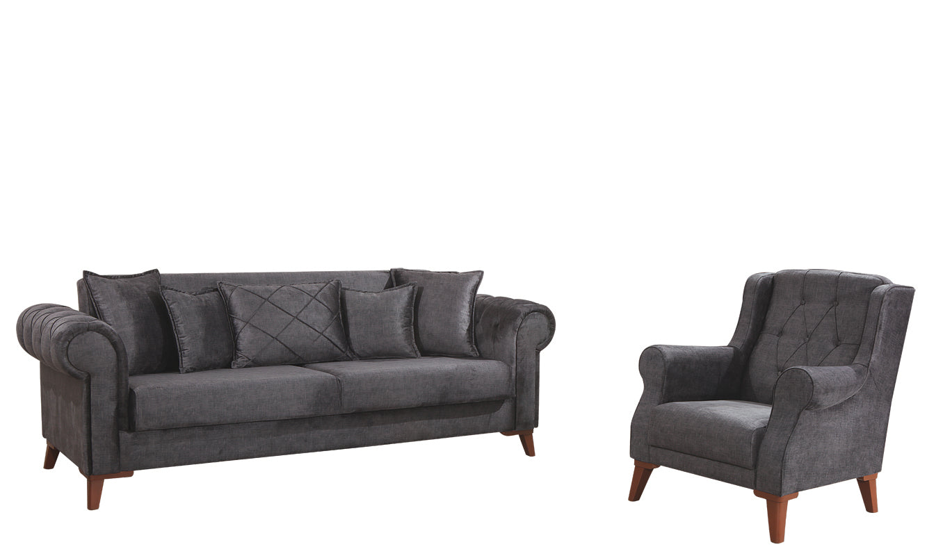Derozzo Convertible Livingroom Sofa Grey