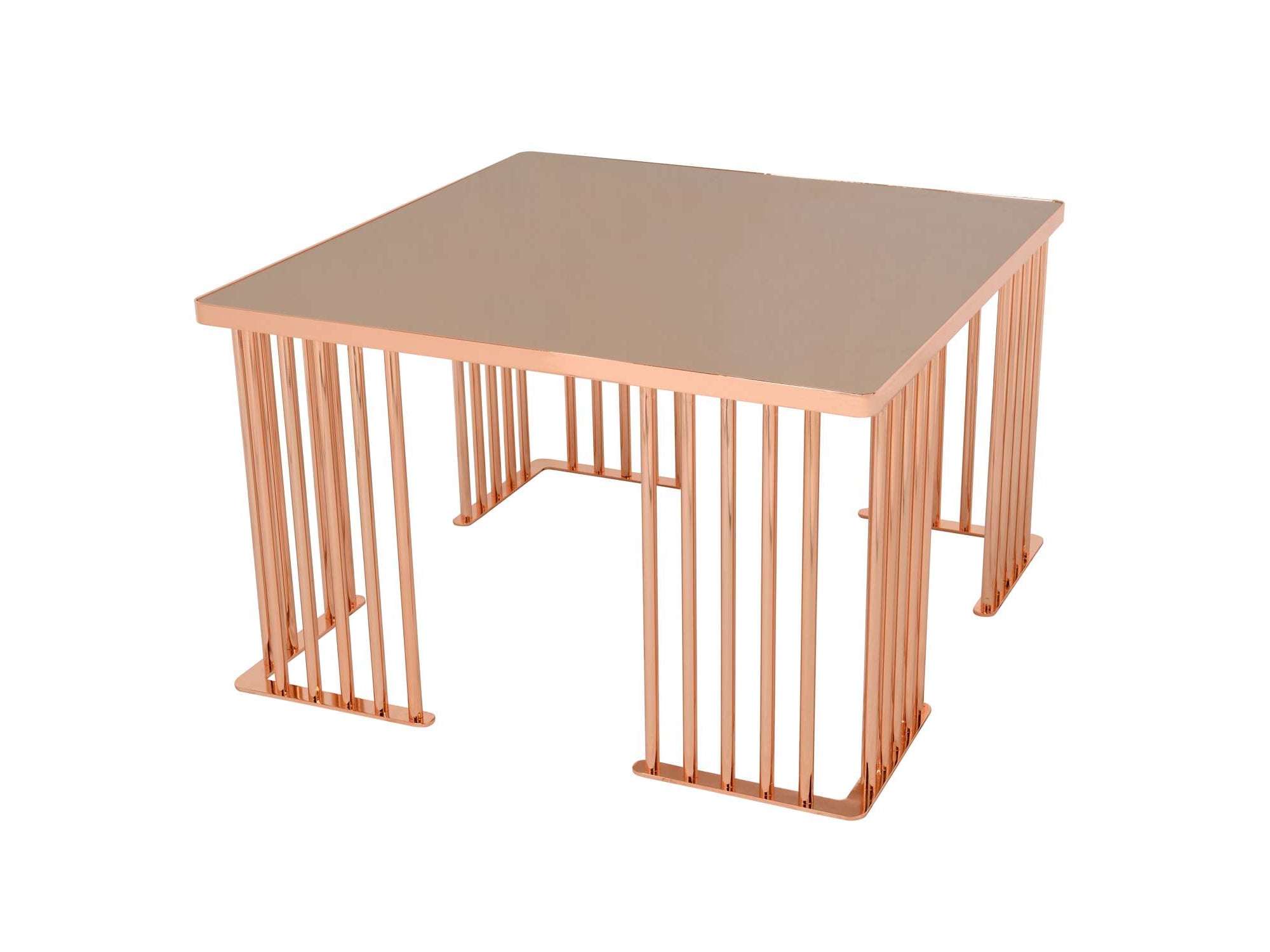 Square Coffee Table Gold Legs-Cream Marble Top