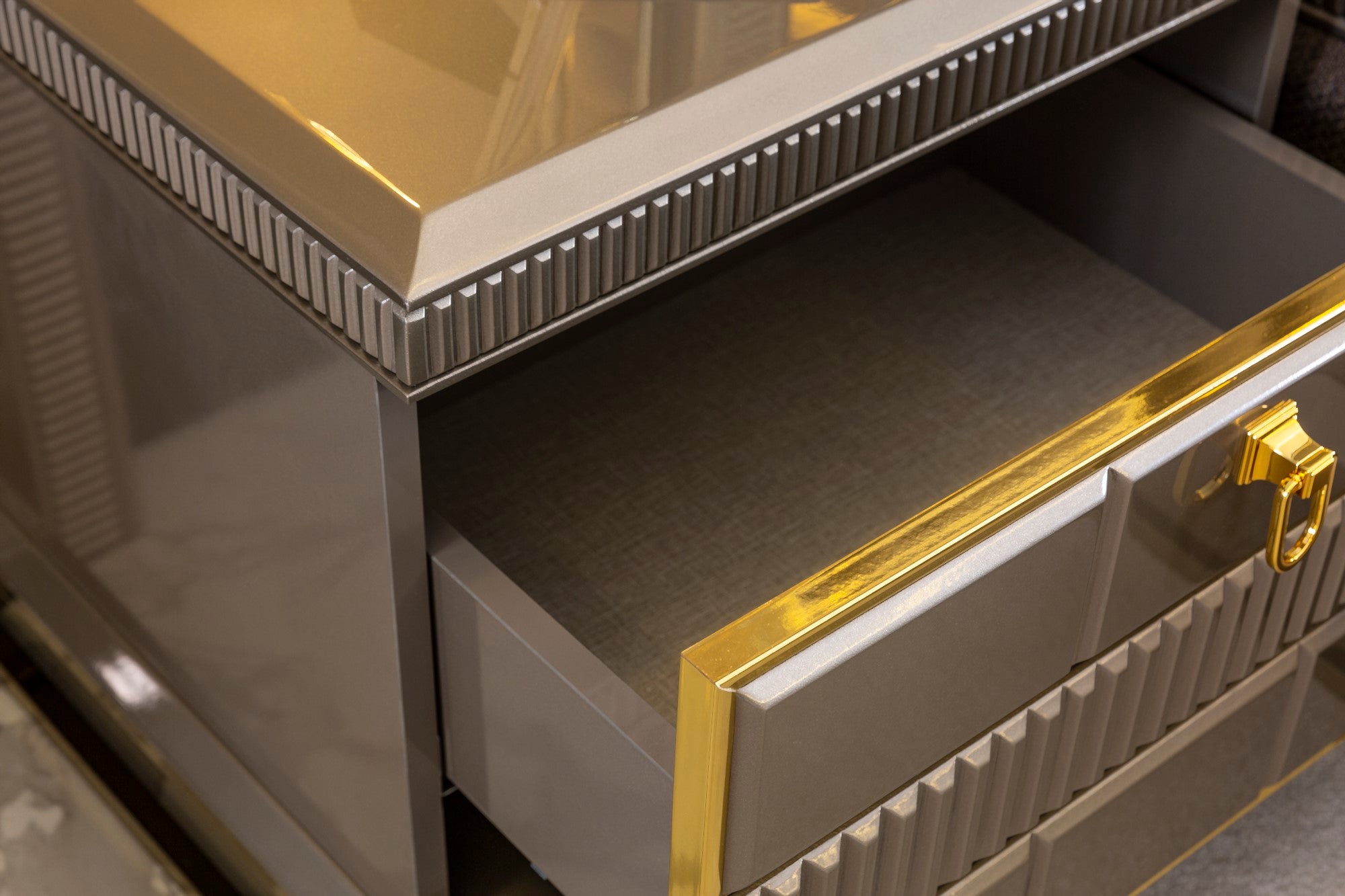 Versace Nightstand With Back Panel