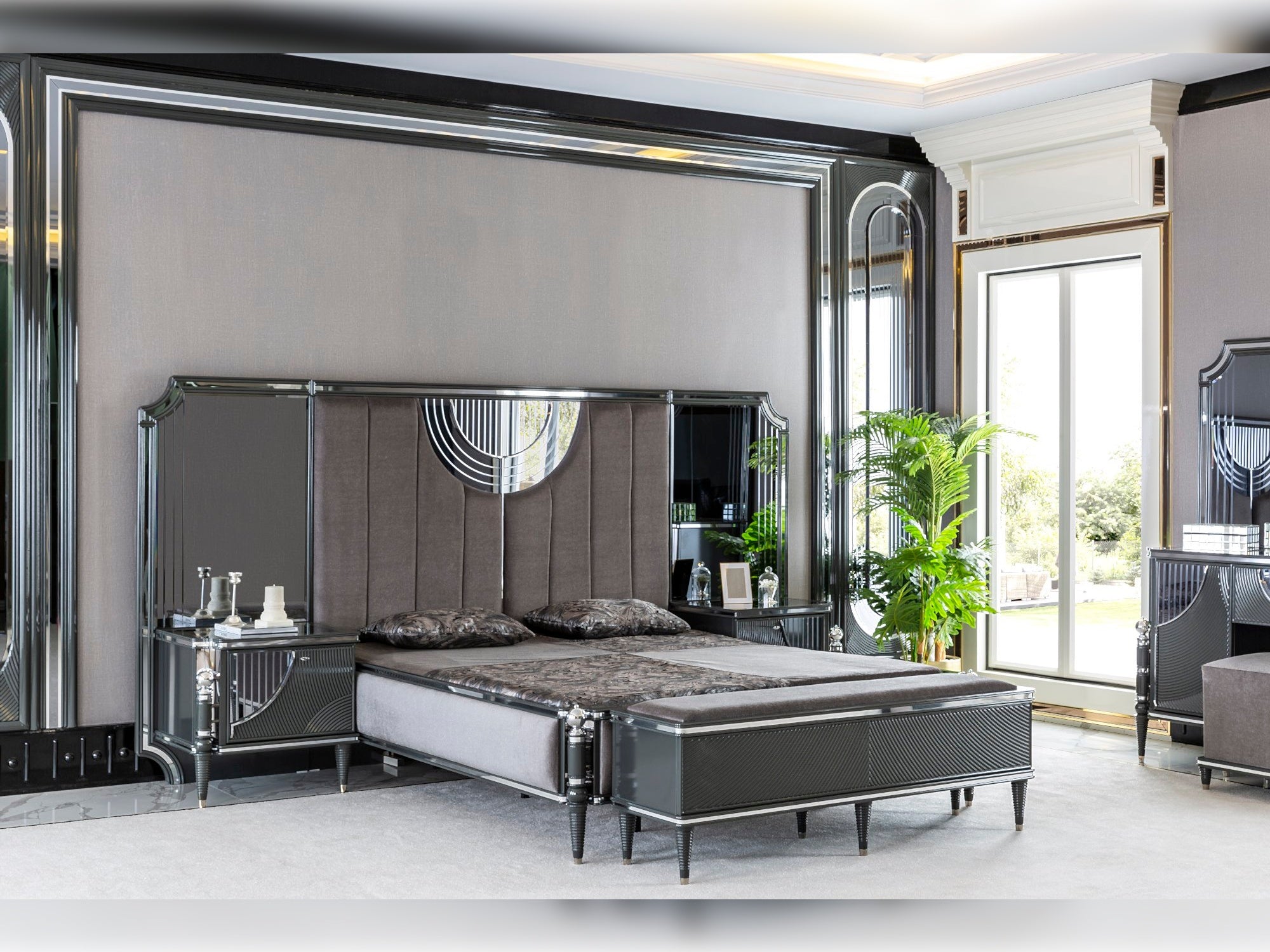 Prada Nightstand With Back Panel