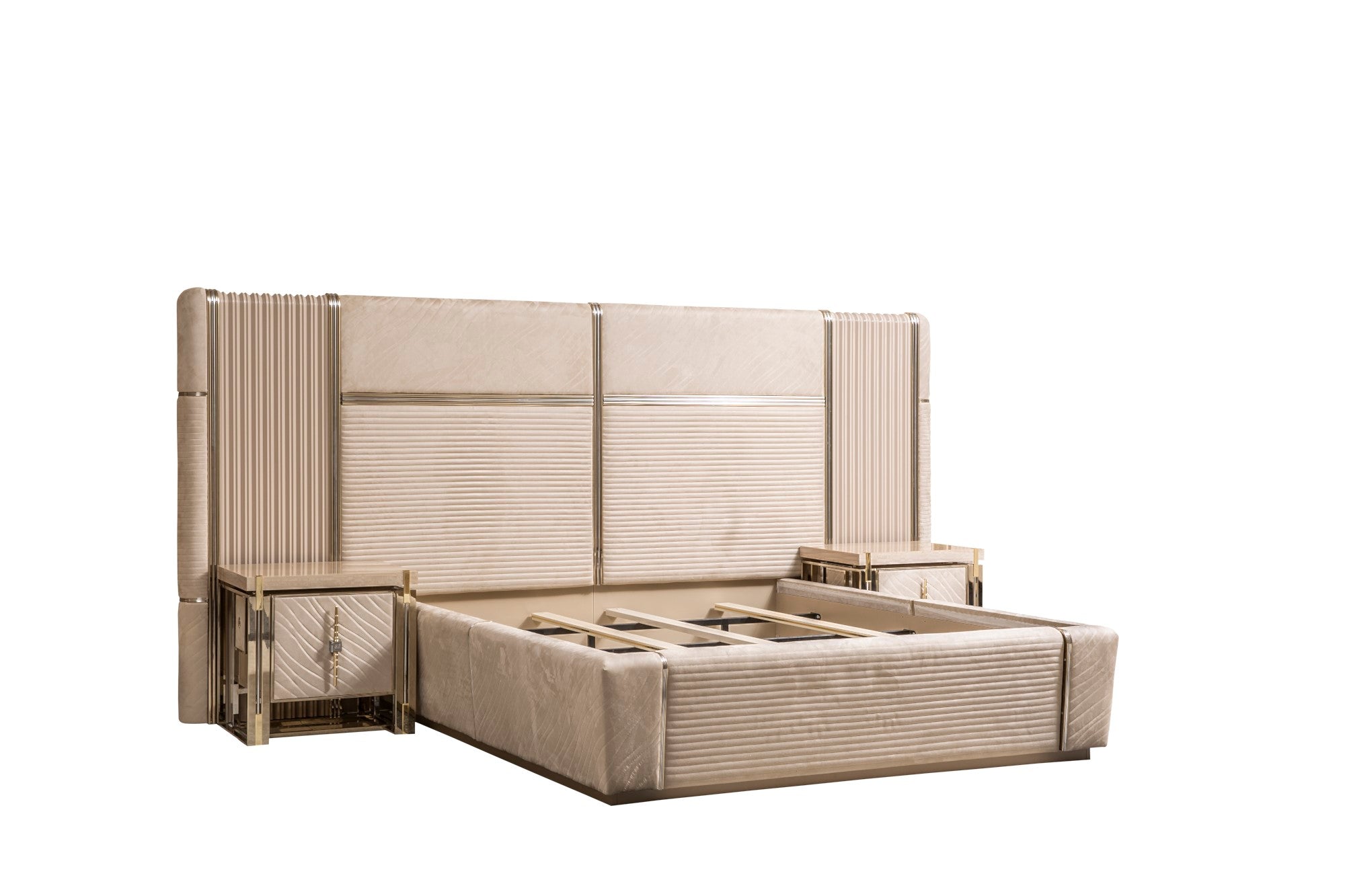 Vegas Storage Bed With Headboard & Bench