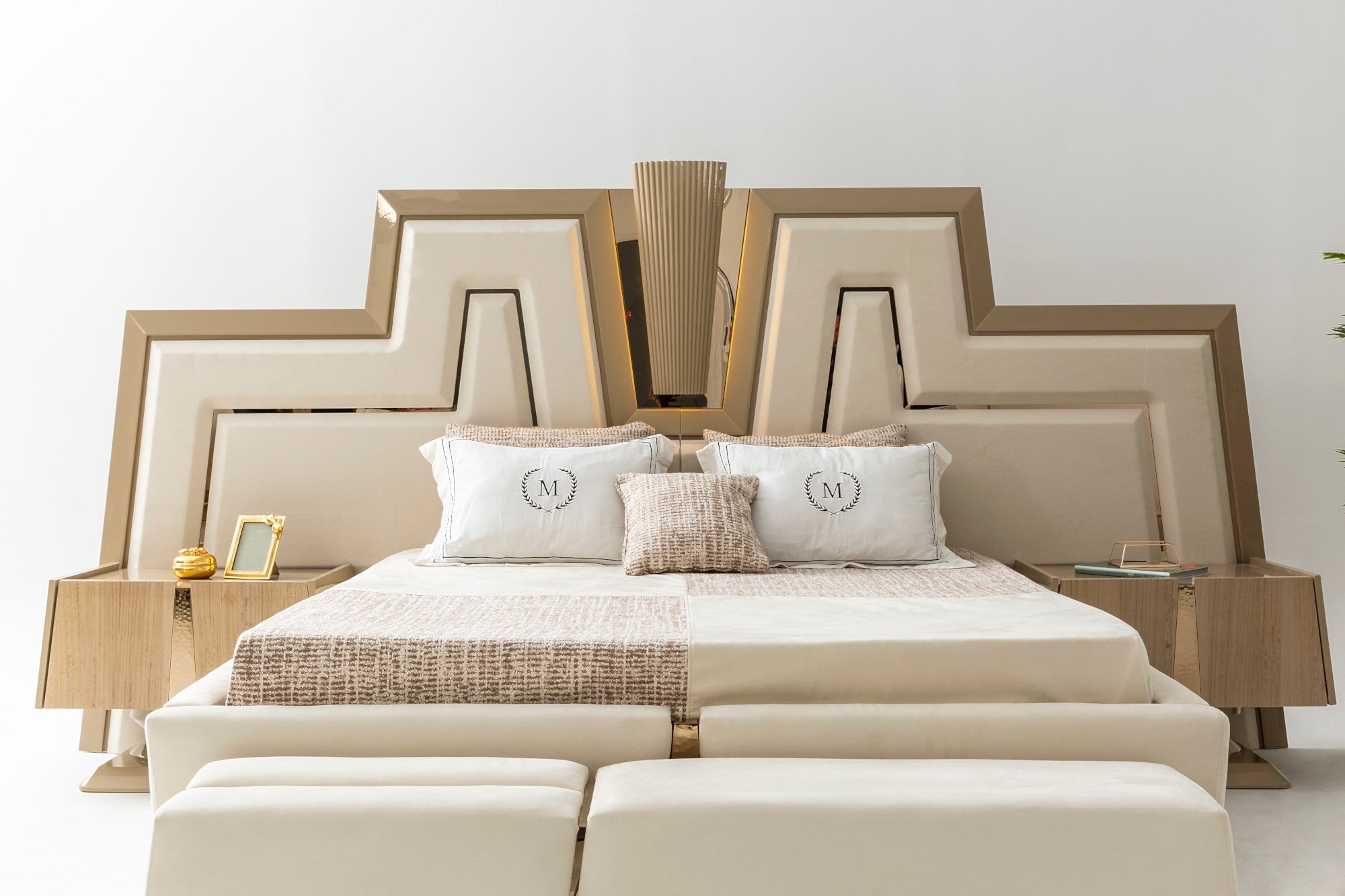 Keops Storage Bed With Headboard & Bench