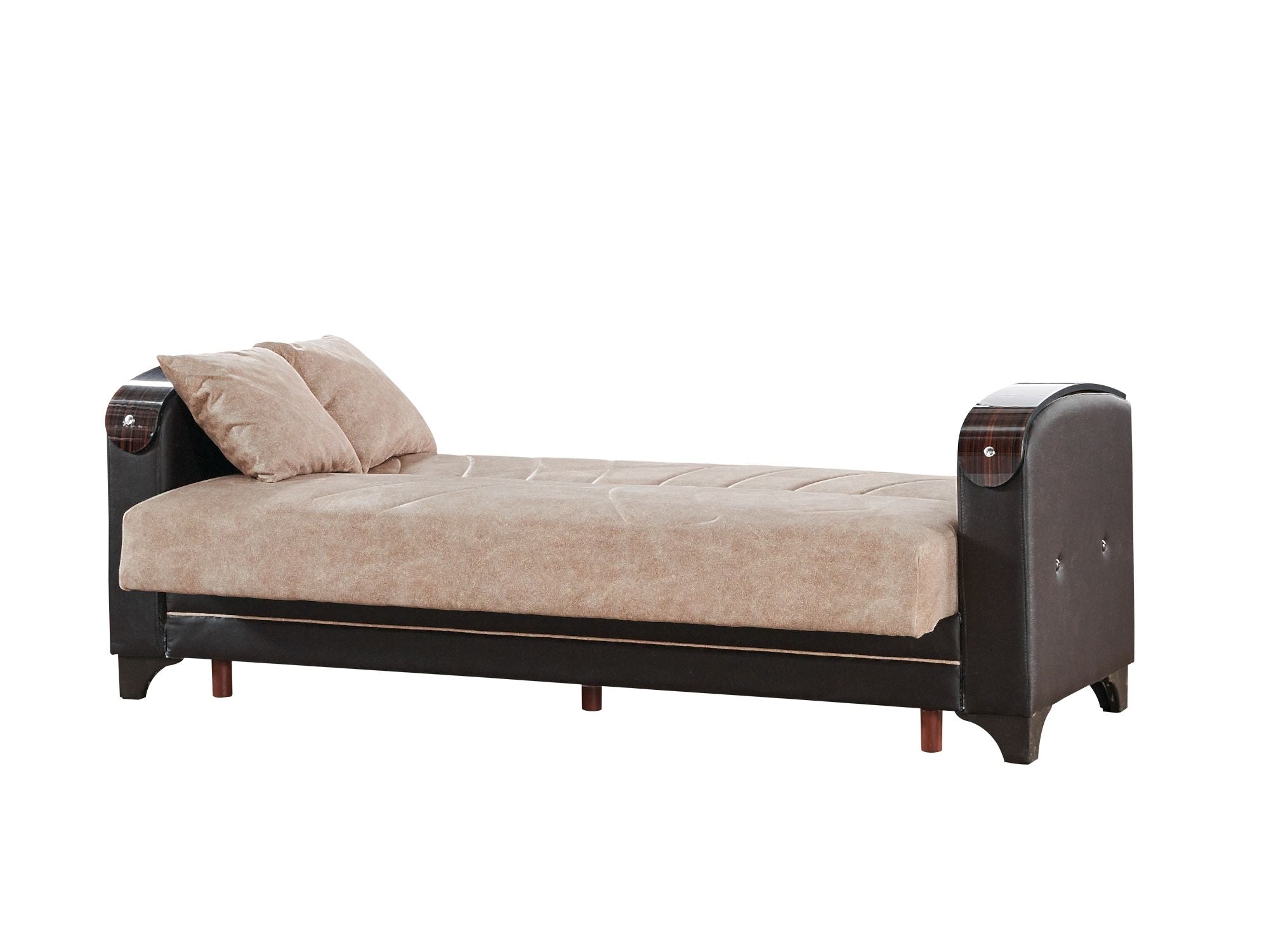Senem Convertible Livingroom (2 Sofa & 2 Chair) Light Brown