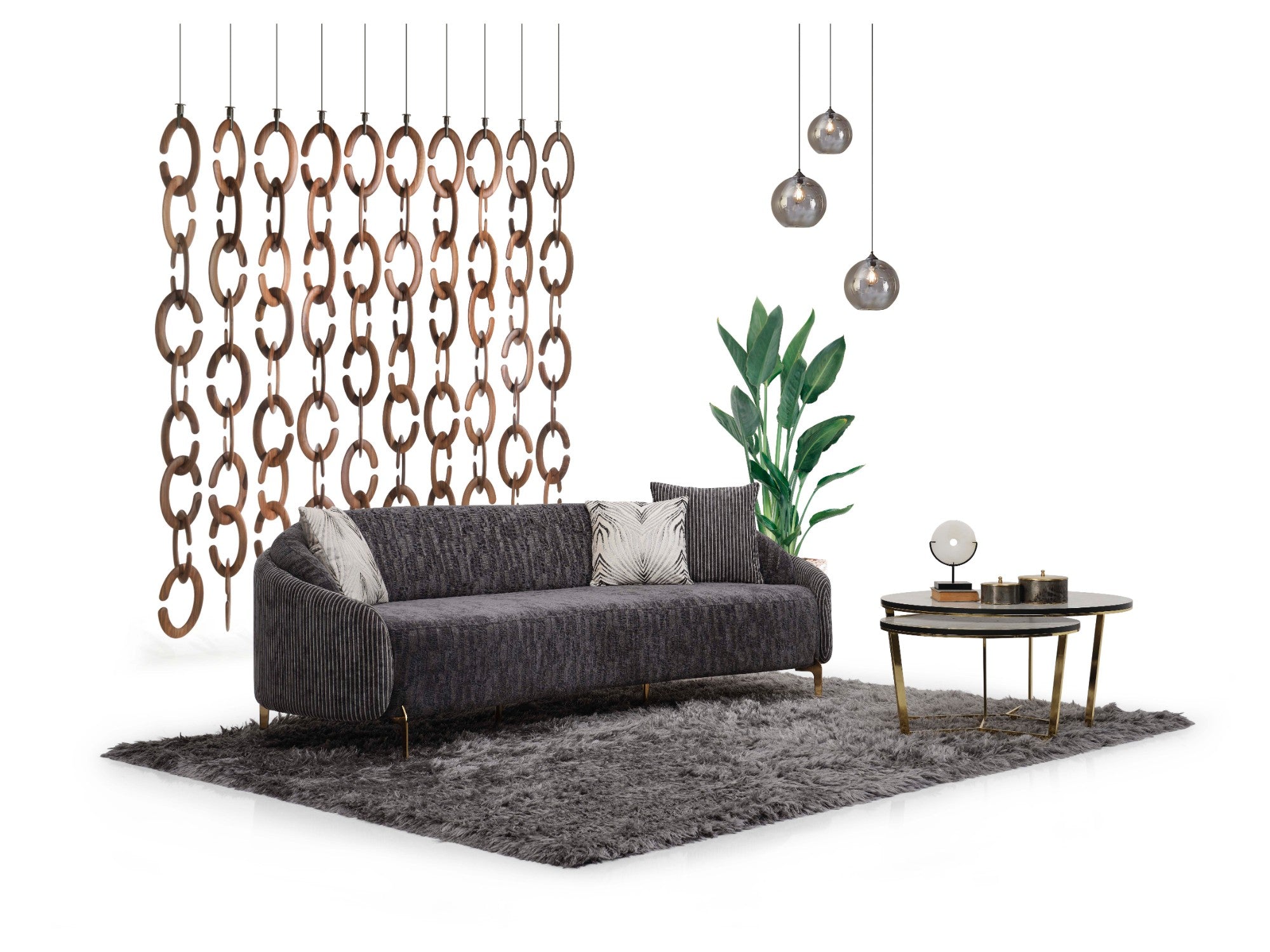 Alessa Stationary Livingroom Set (2 Sofa & 2 Chair)