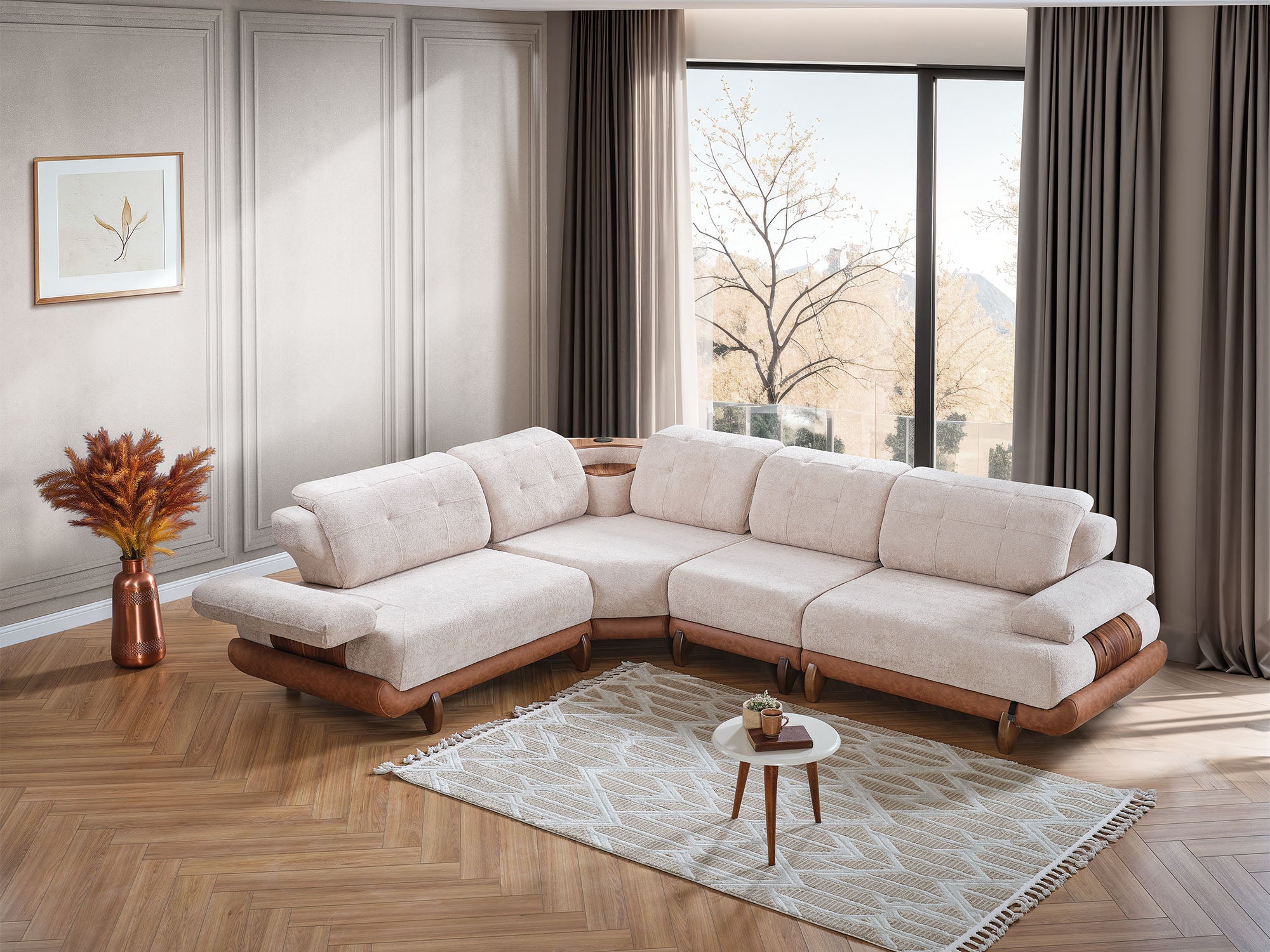 Allegra Modular Sectional Sofa Cream