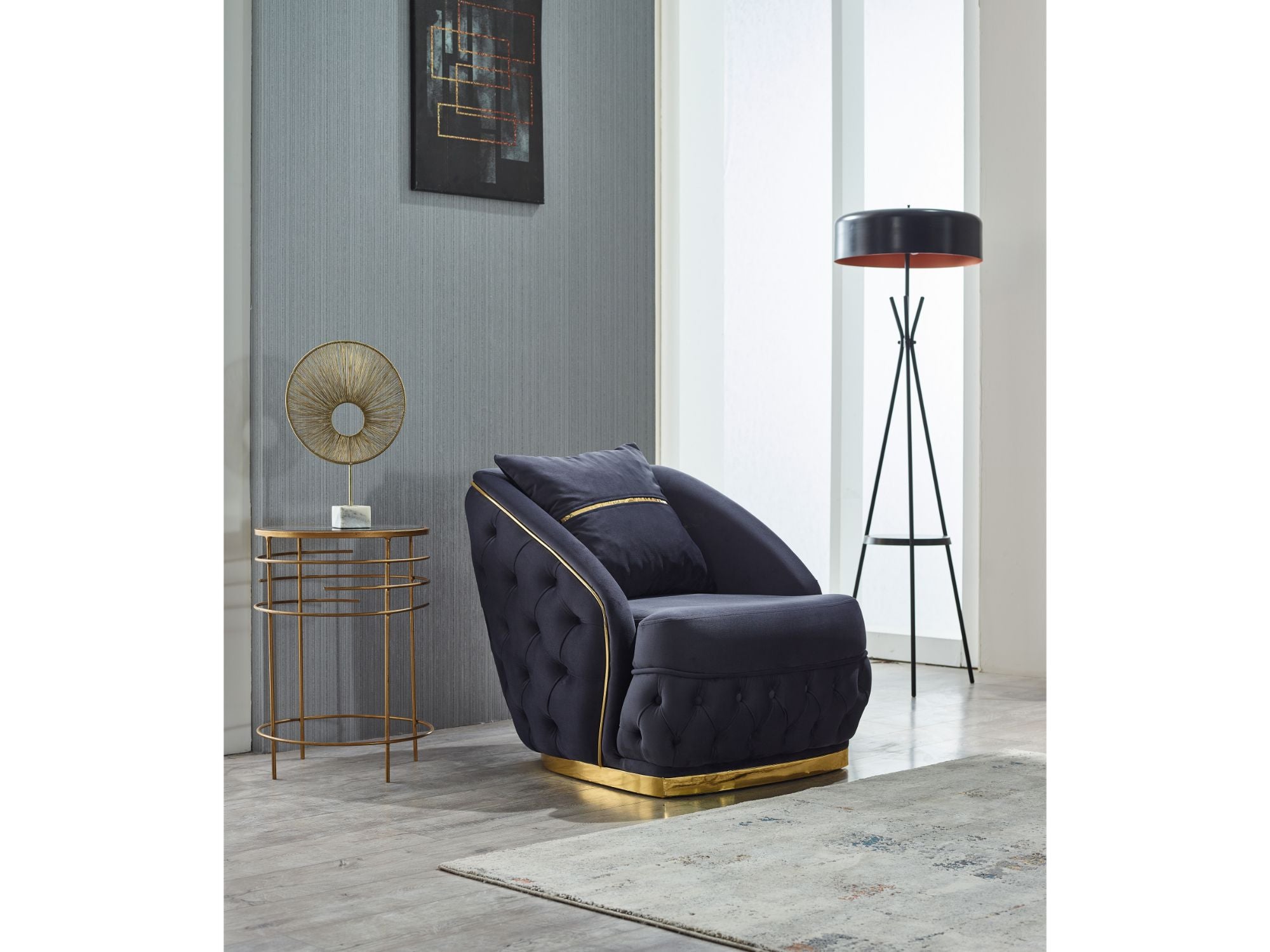Arizona Stationary Livingroom (2 Sofa & 2 Chair) Anthracite