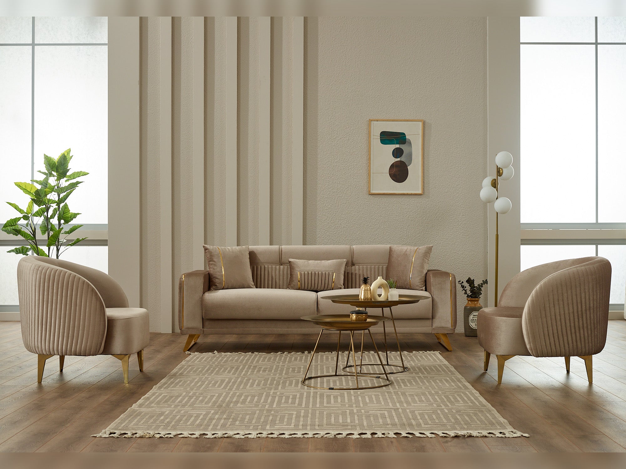Astera 3-pieces (Sofa & Loveseat & Chair) Livingroom
