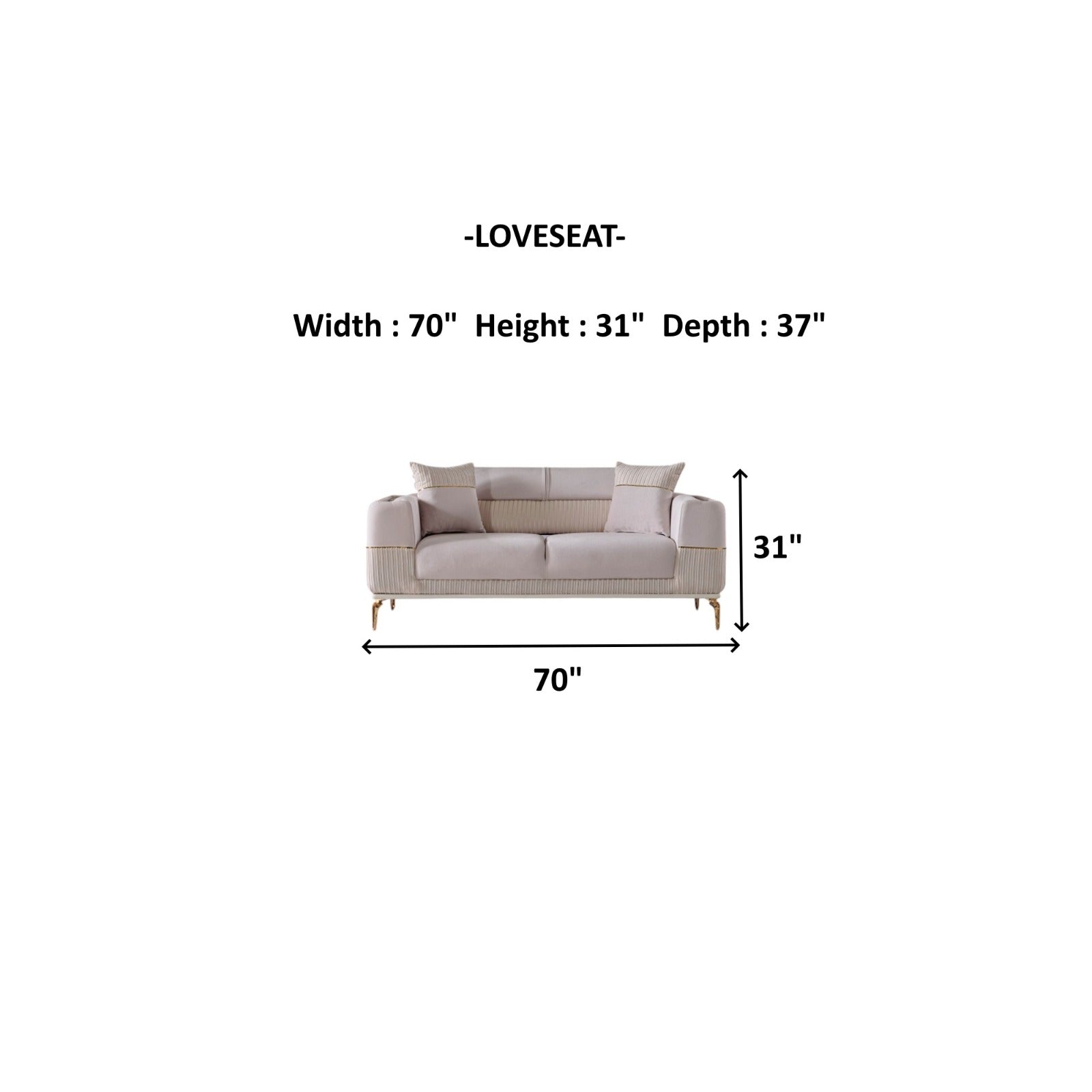 Berlin Convertible Livingroom (2 Sofa & 2 Chair) Beige