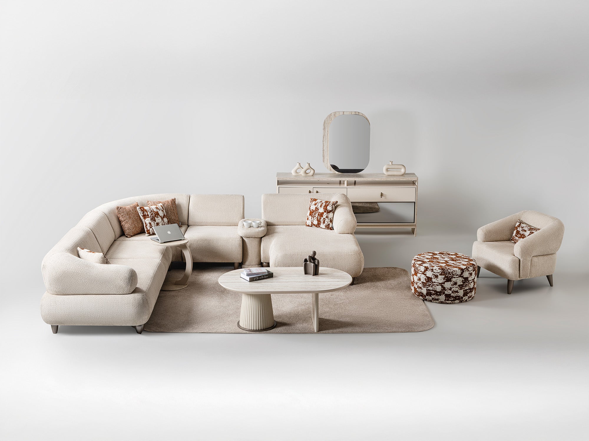 Bern Modular Sectional Sofa Cream