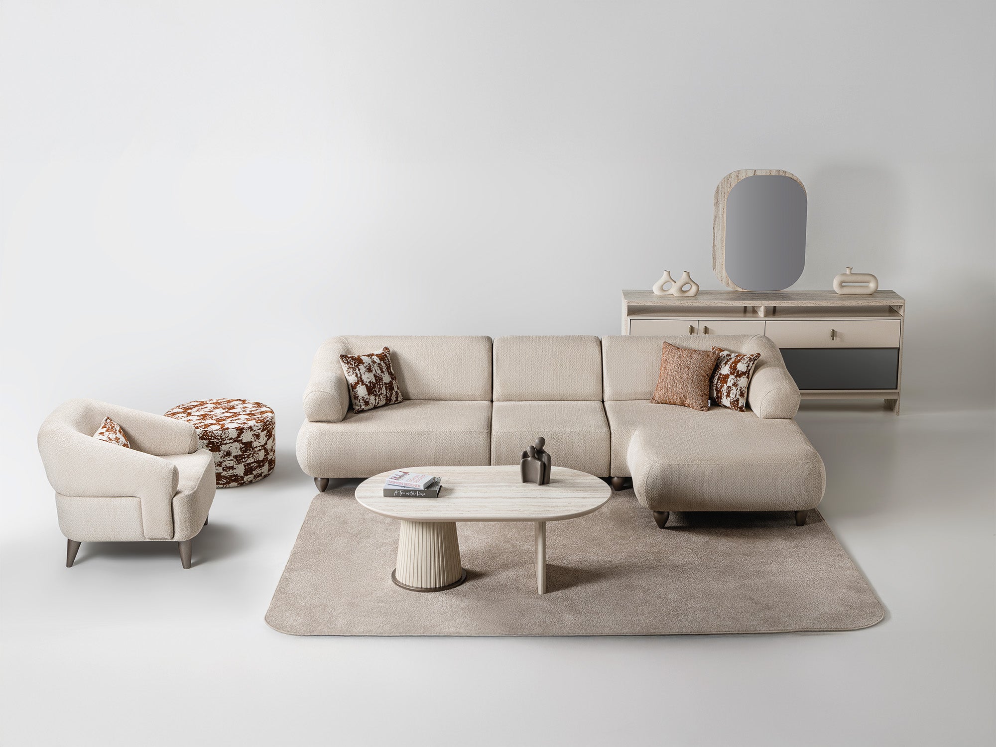 Bern Modular Sectional Sofa Cream