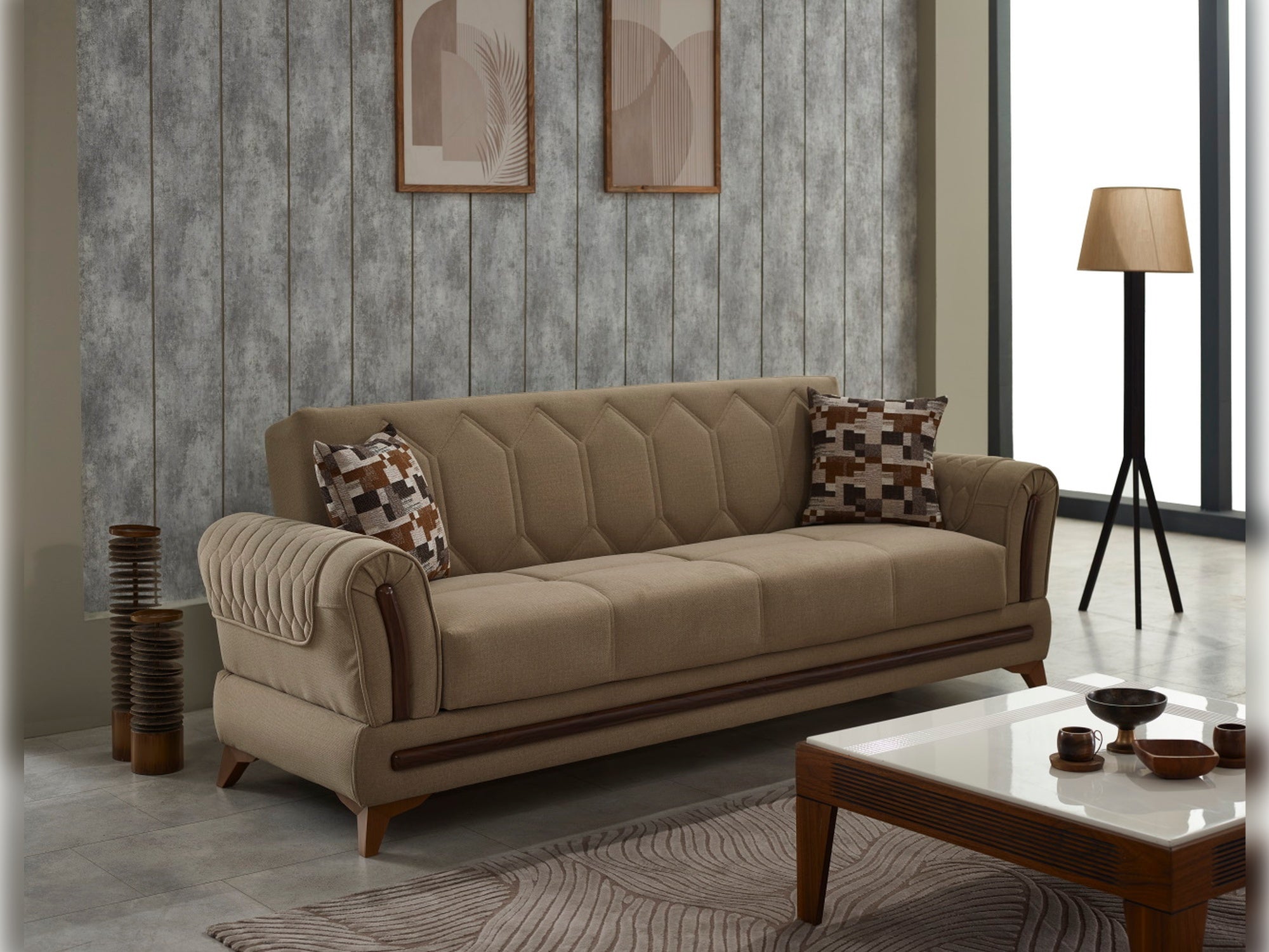 Bodrum Convertible Livingroom Set (2 Sofa & 2 Chair)