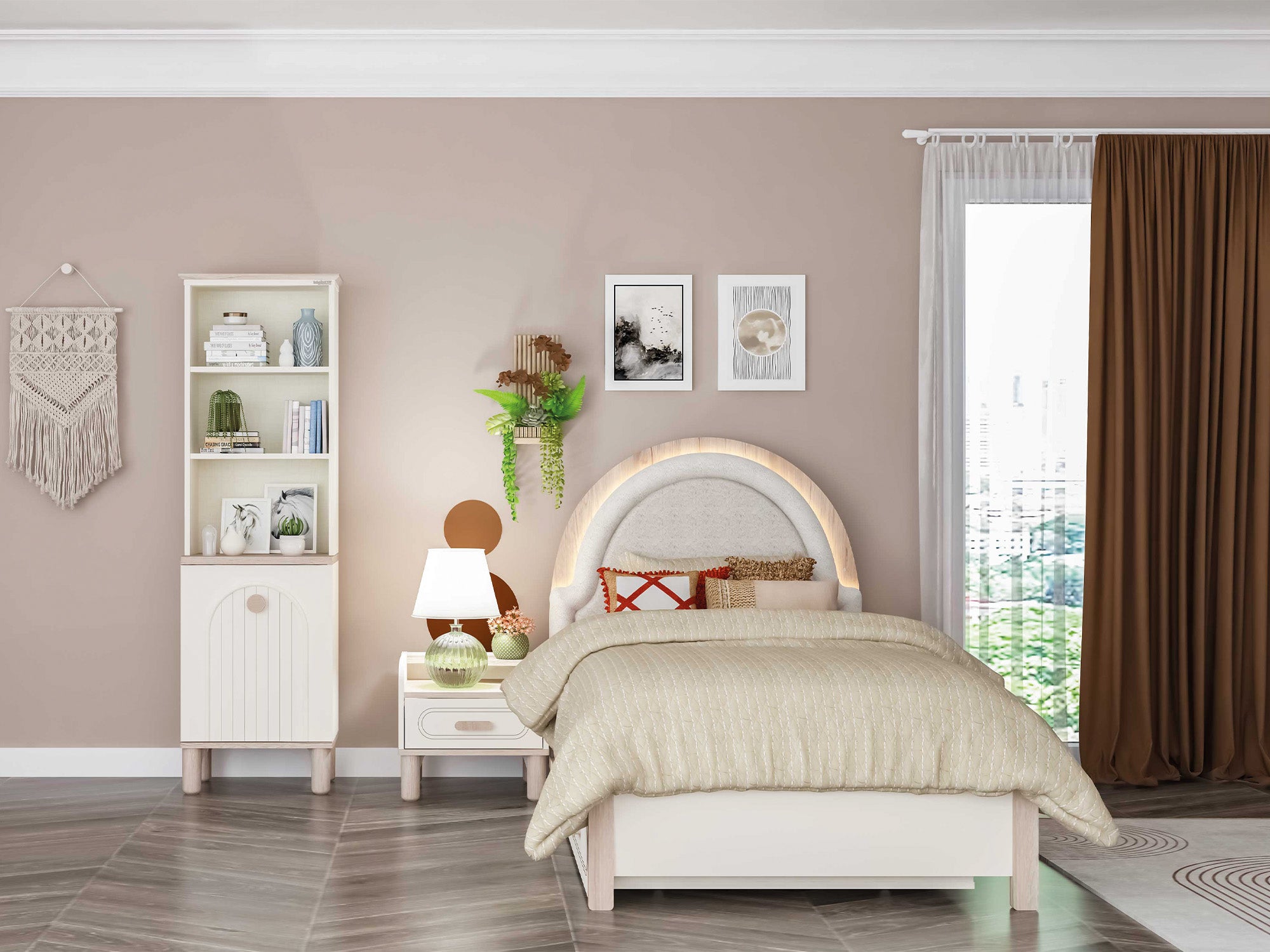 Bohemsoft Twin Bed With Headboard