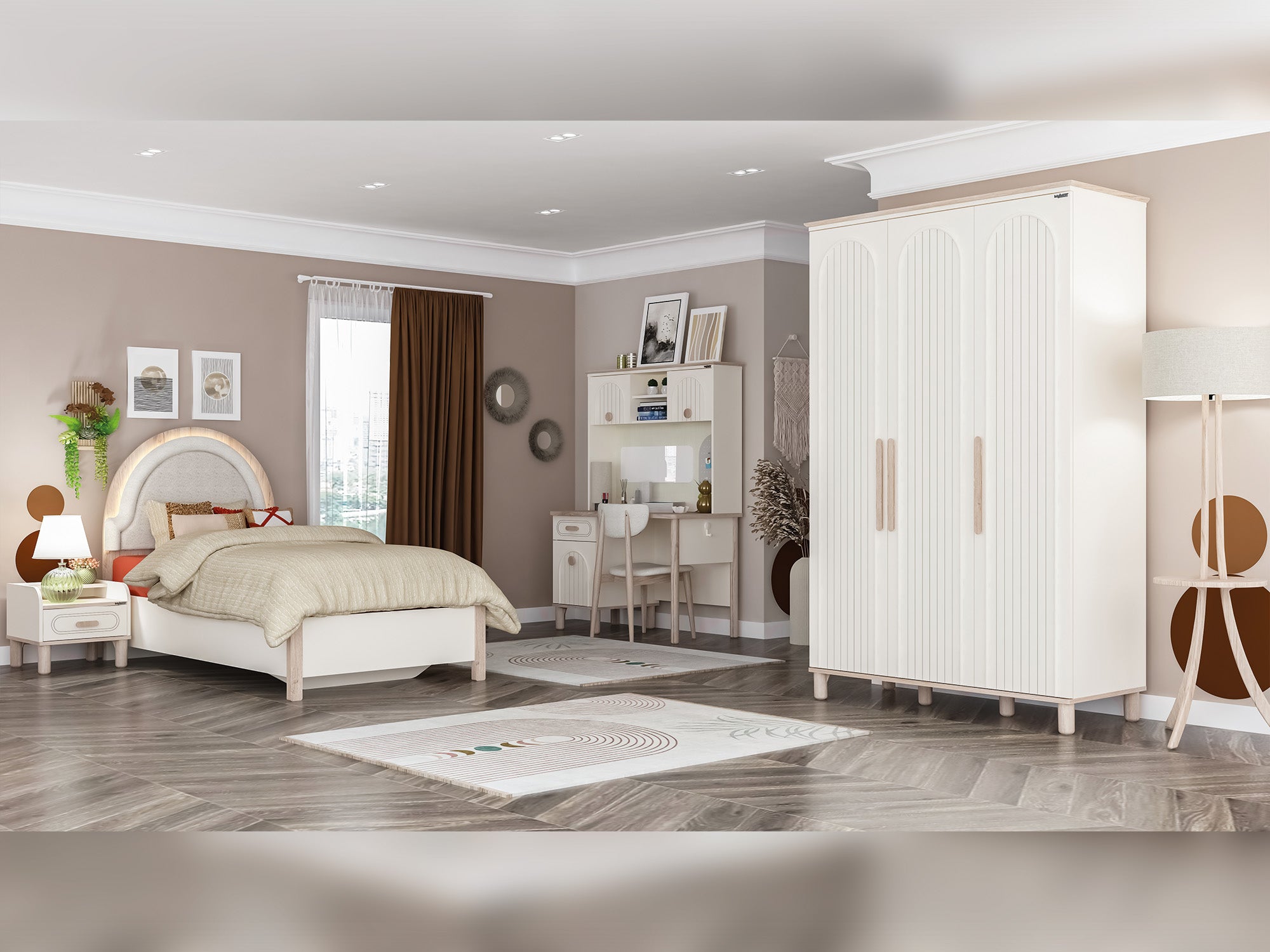 Bohemsoft Twin Bed With Headboard