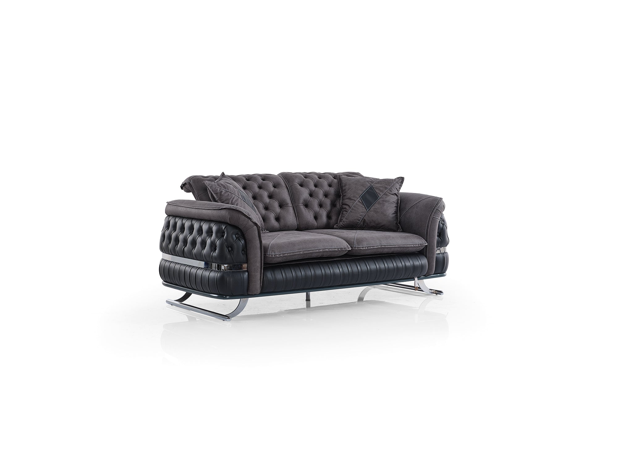 Bravo Convertible Loveseat Black