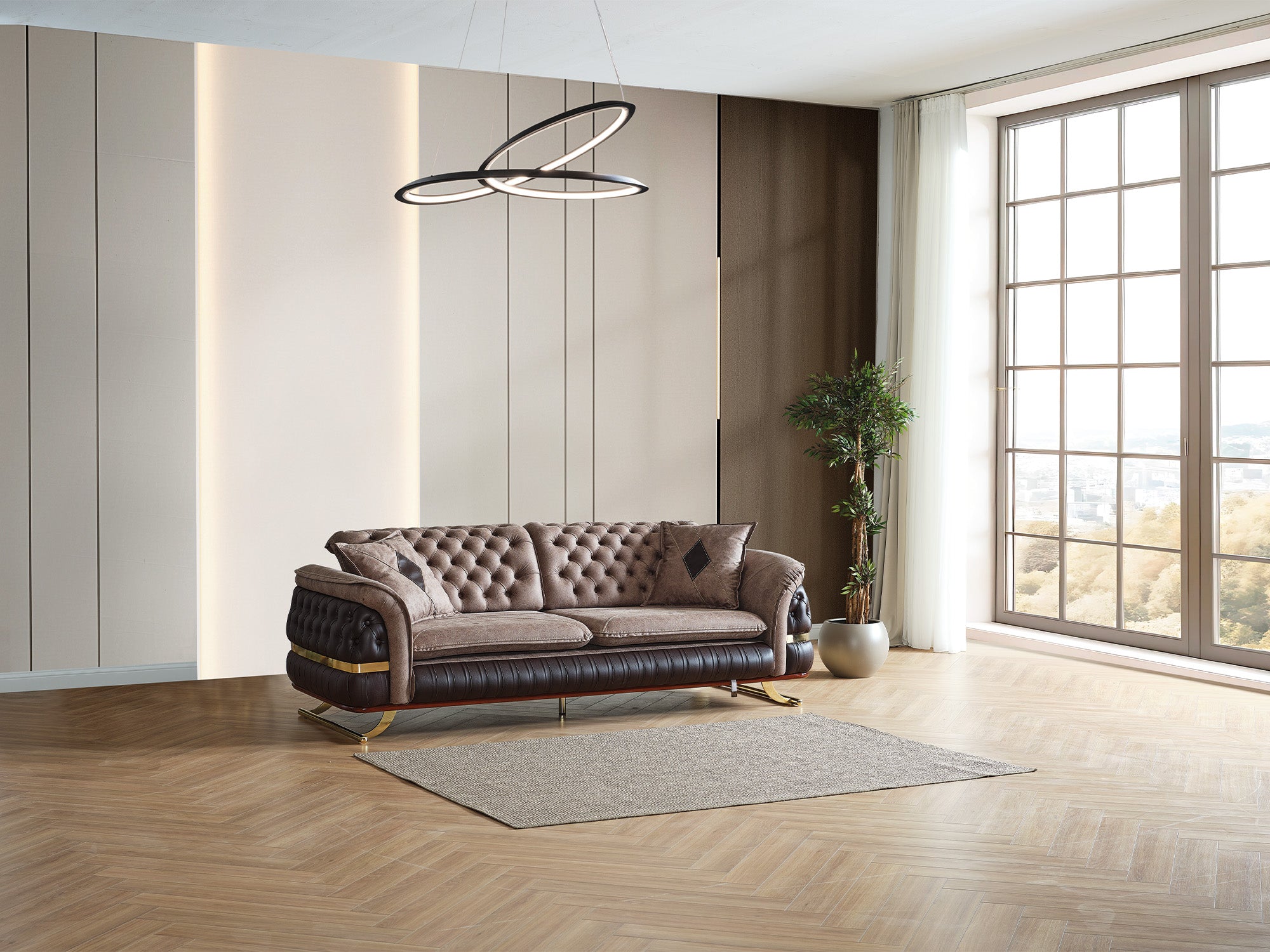 Bravo Convertible Sofa Brown