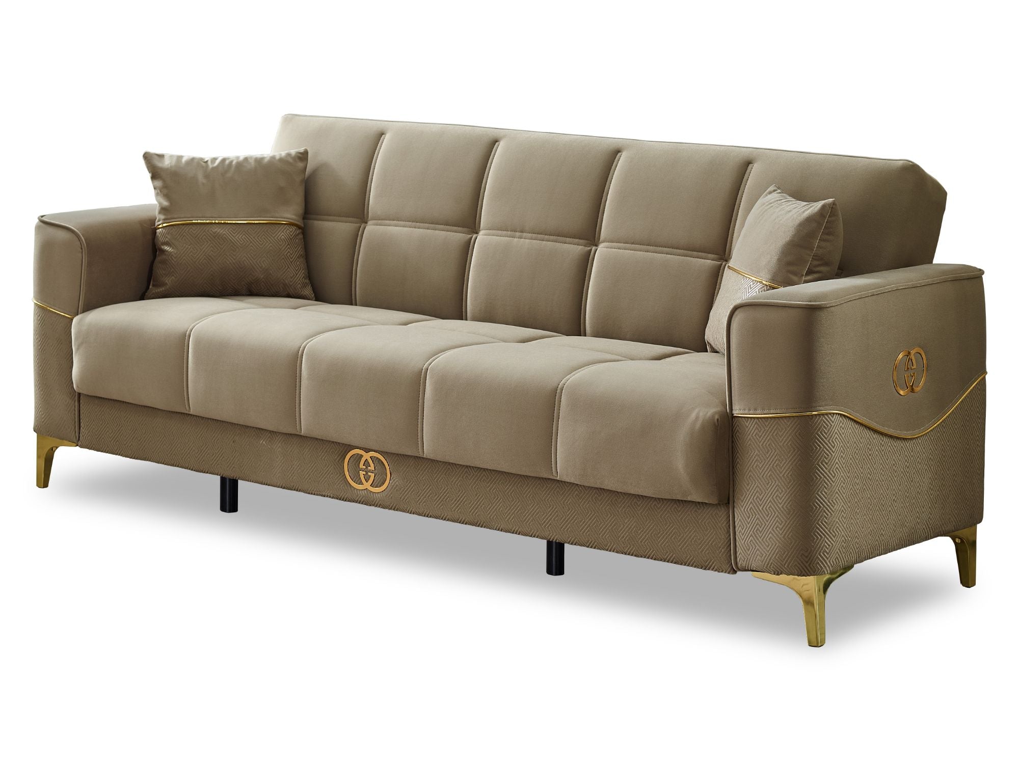 Clara Convertible Livingroom (2 Sofa & 2 Chair) Beige