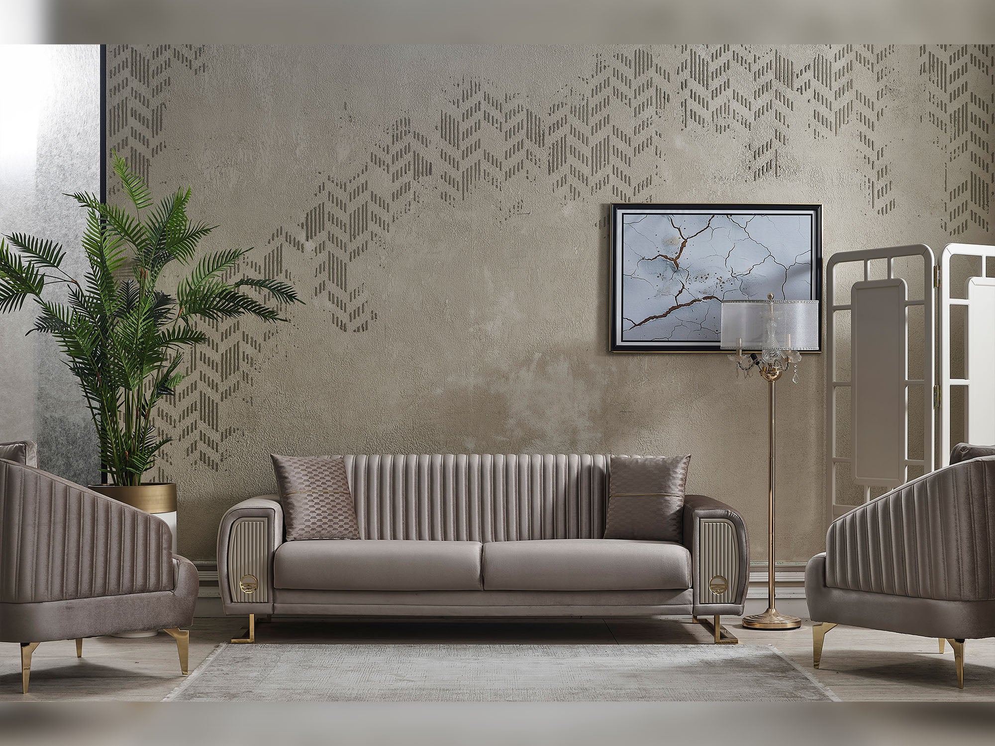 Damla Ser Convertible Loveseat