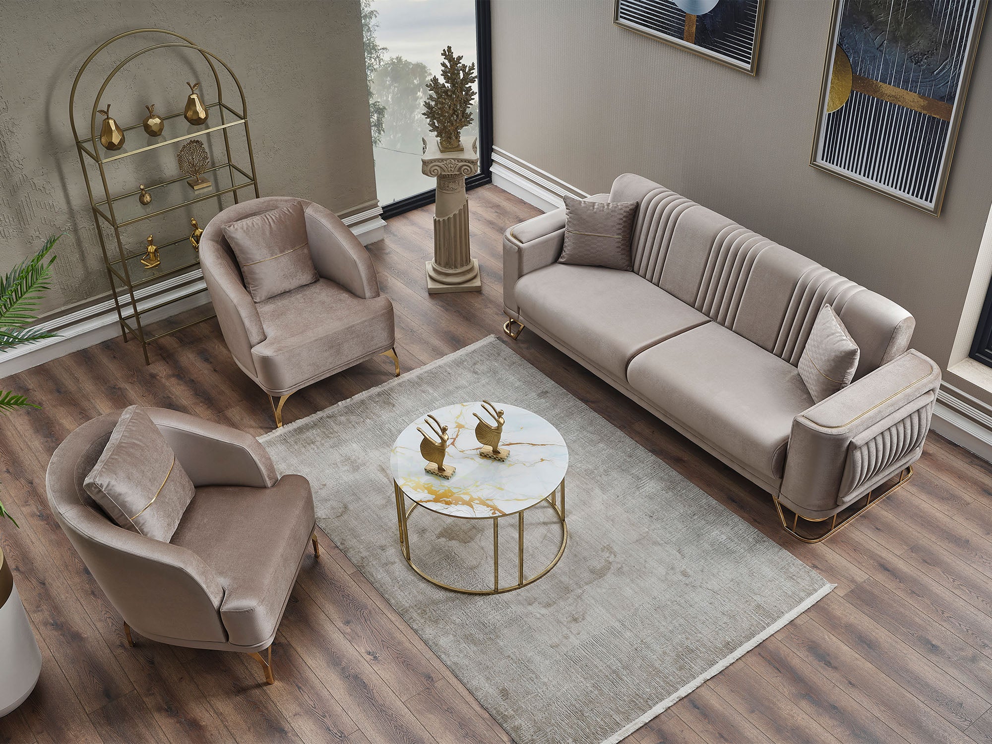 Dante 3-pieces (Sofa & Loveseat & Chair) Livingroom