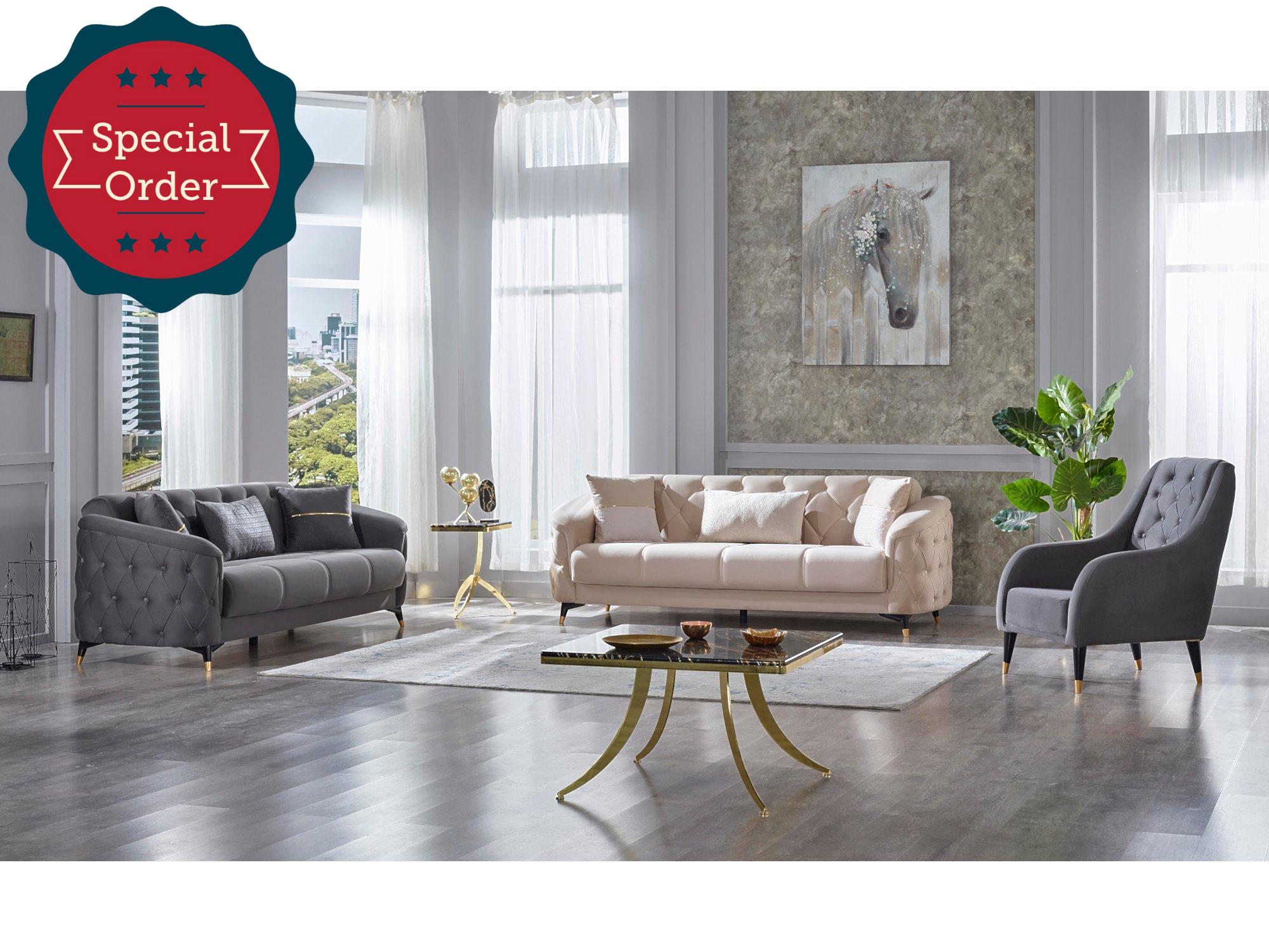 Doha Convertible Livingroom Set (2 Sofa & 2 Chair)