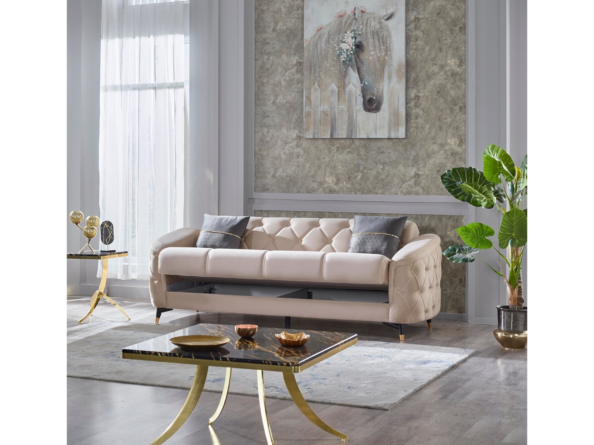 Doha Convertible Livingroom Set (2 Sofa & 2 Chair)