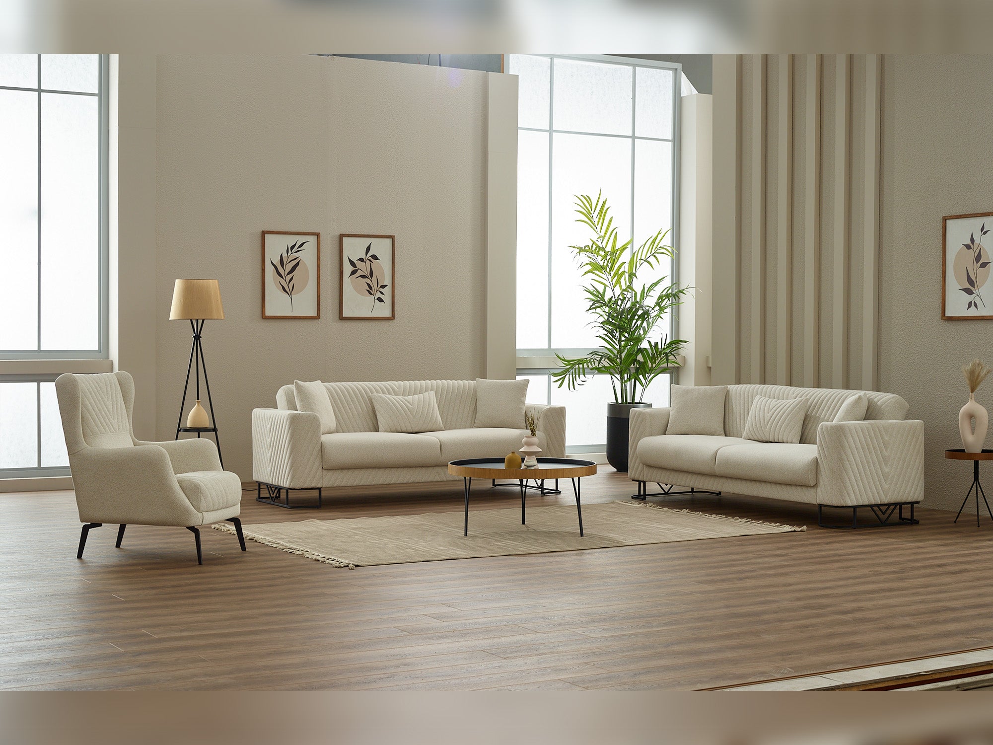 Elegance 3-pieces (Sofa & Loveseat & Chair) Livingroom