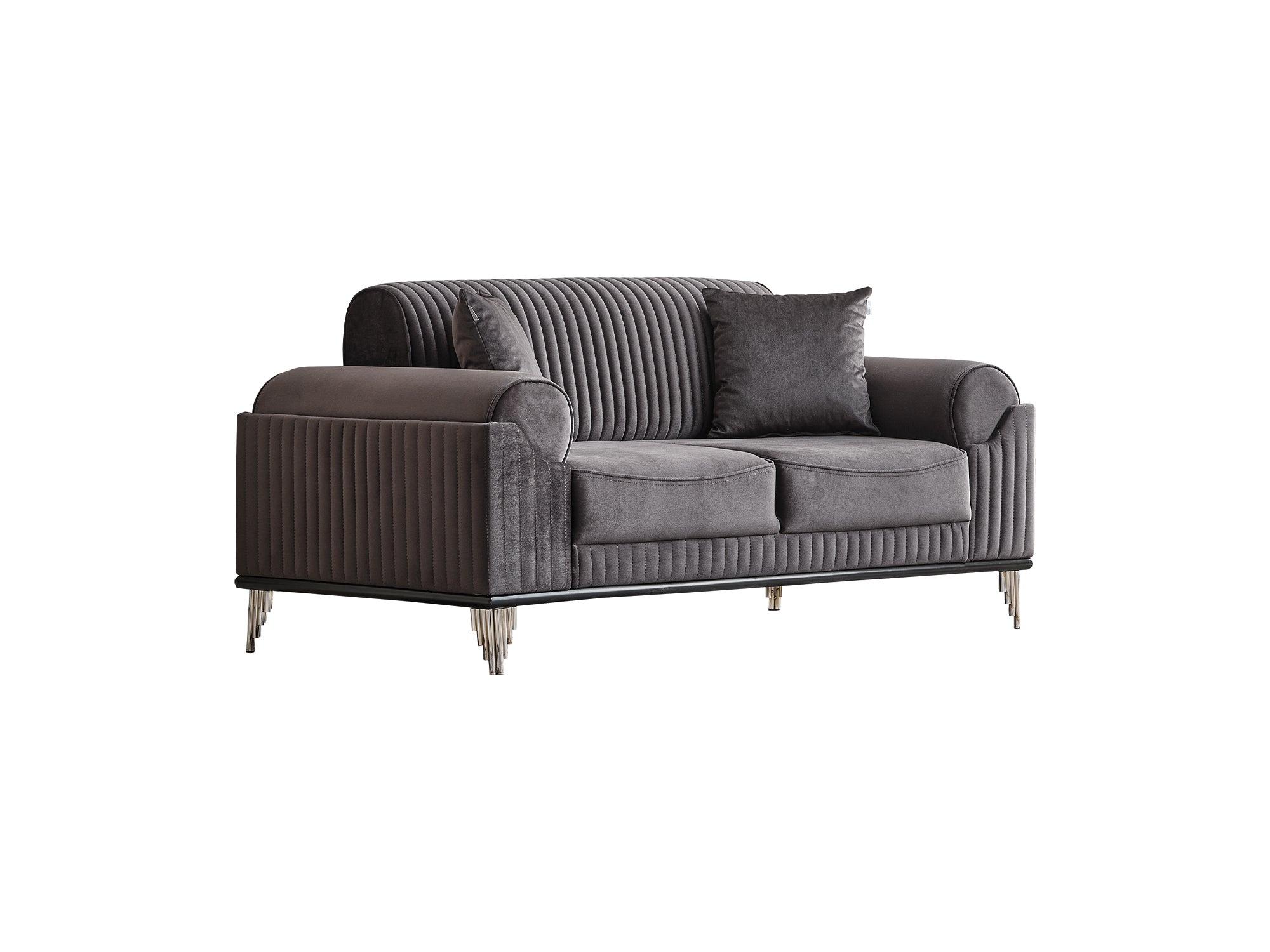 Everest Convertible Loveseat Grey