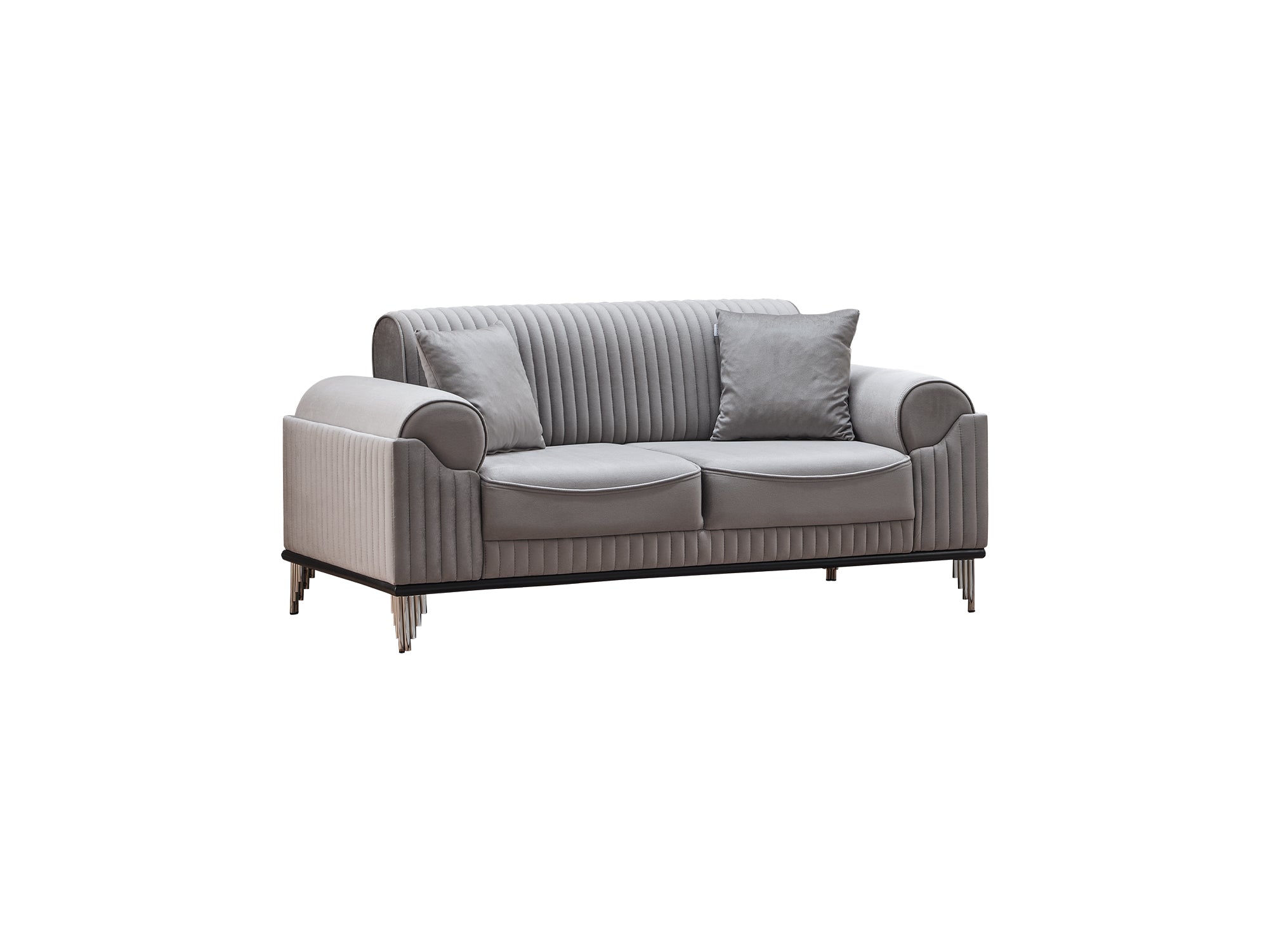 Everest Convertible Loveseat Light Grey