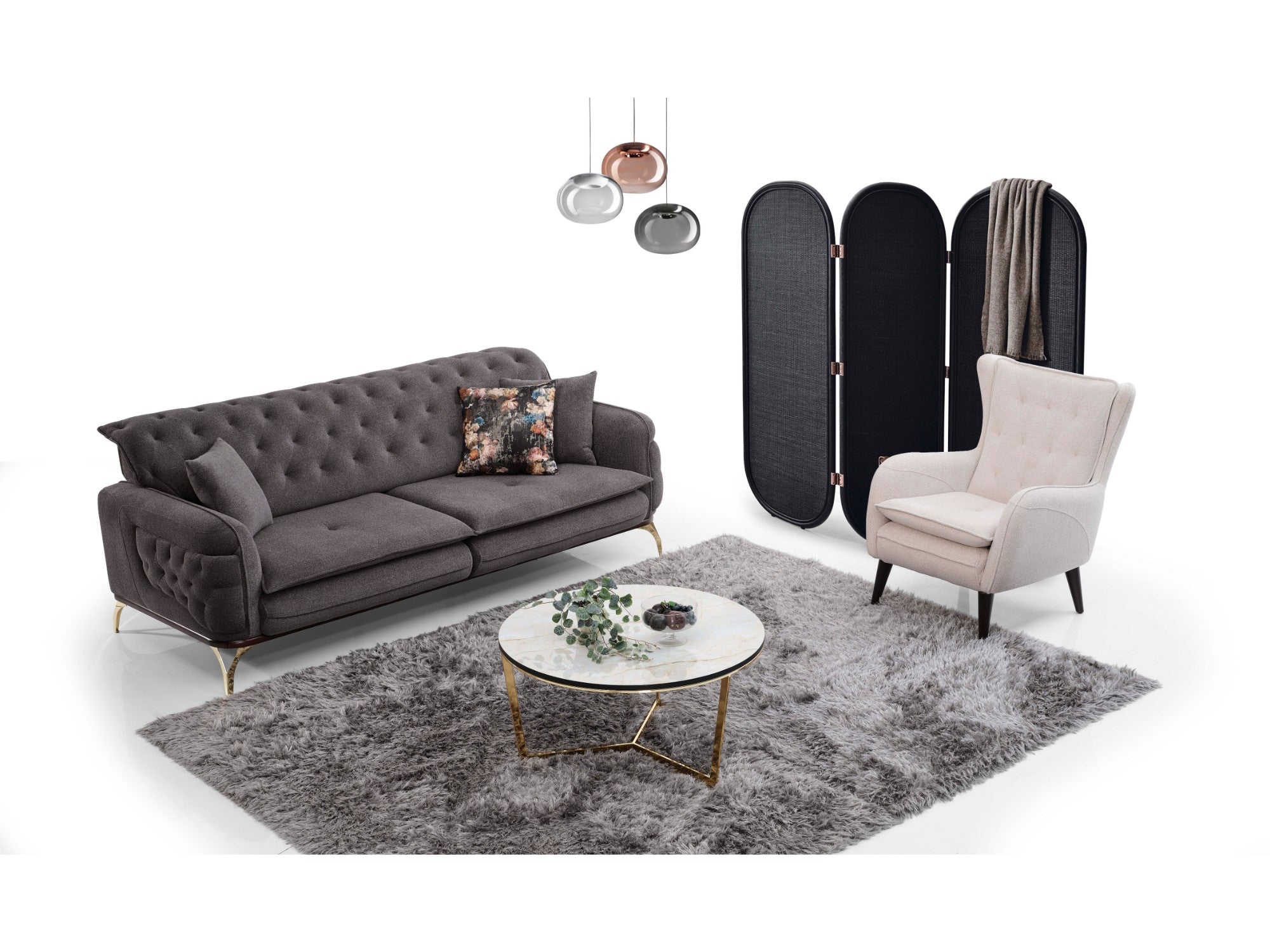 Floransa Convertible Livingroom Set (2 Sofa & 2 Chair)